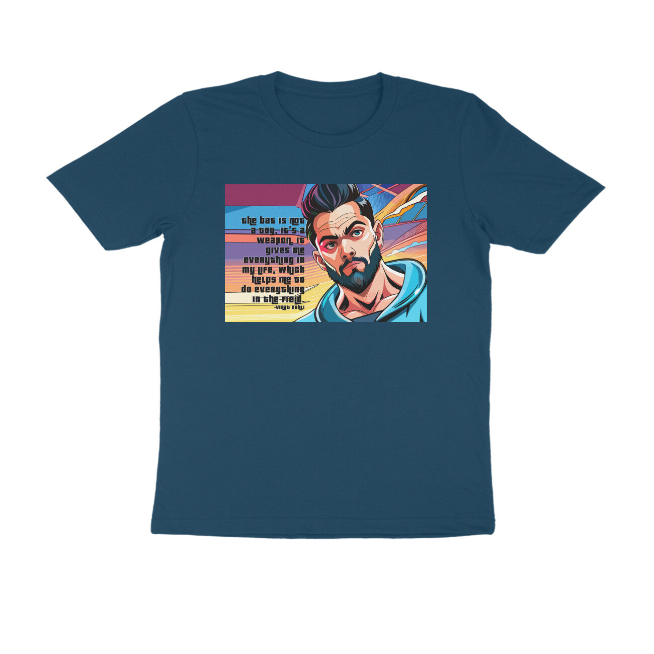 Half-Sleeve Round Neck T-Shirt β Crickter -virat kohli