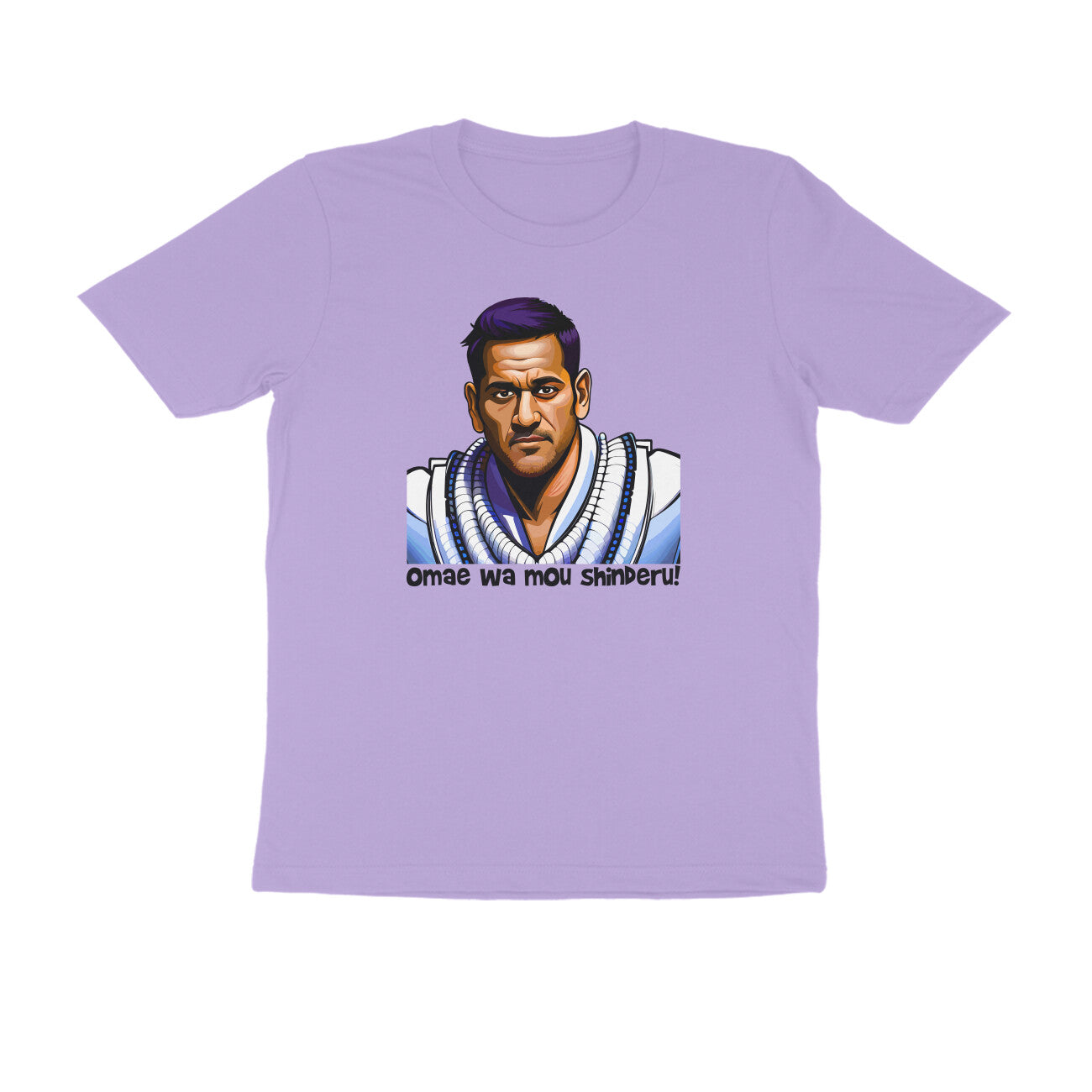 Half-Sleeve Round Neck T-Shirt β Cricket -Dhoni - Omae Wa Mou Shinderu