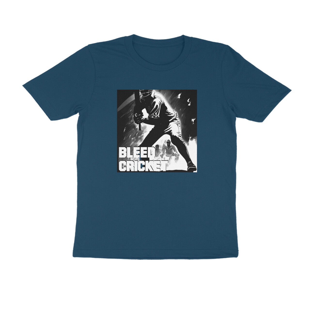 Half-Sleeve Round Neck T-Shirt β Bleed Cricket 4