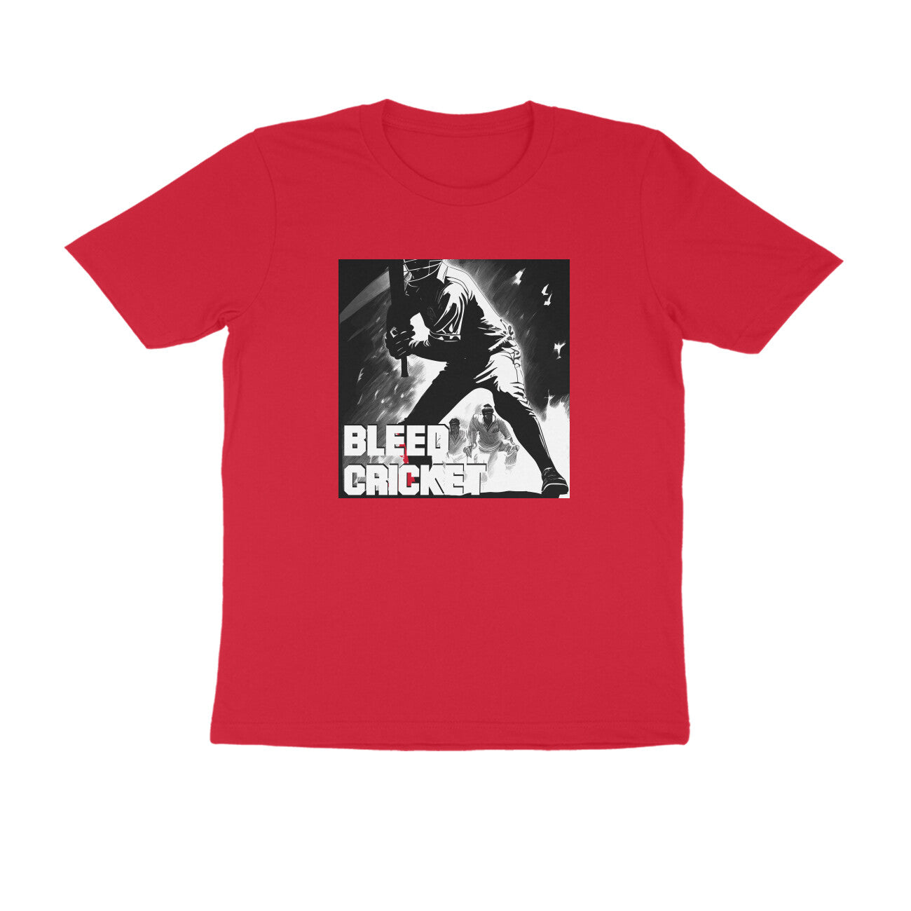 Half-Sleeve Round Neck T-Shirt β Bleed Cricket 4