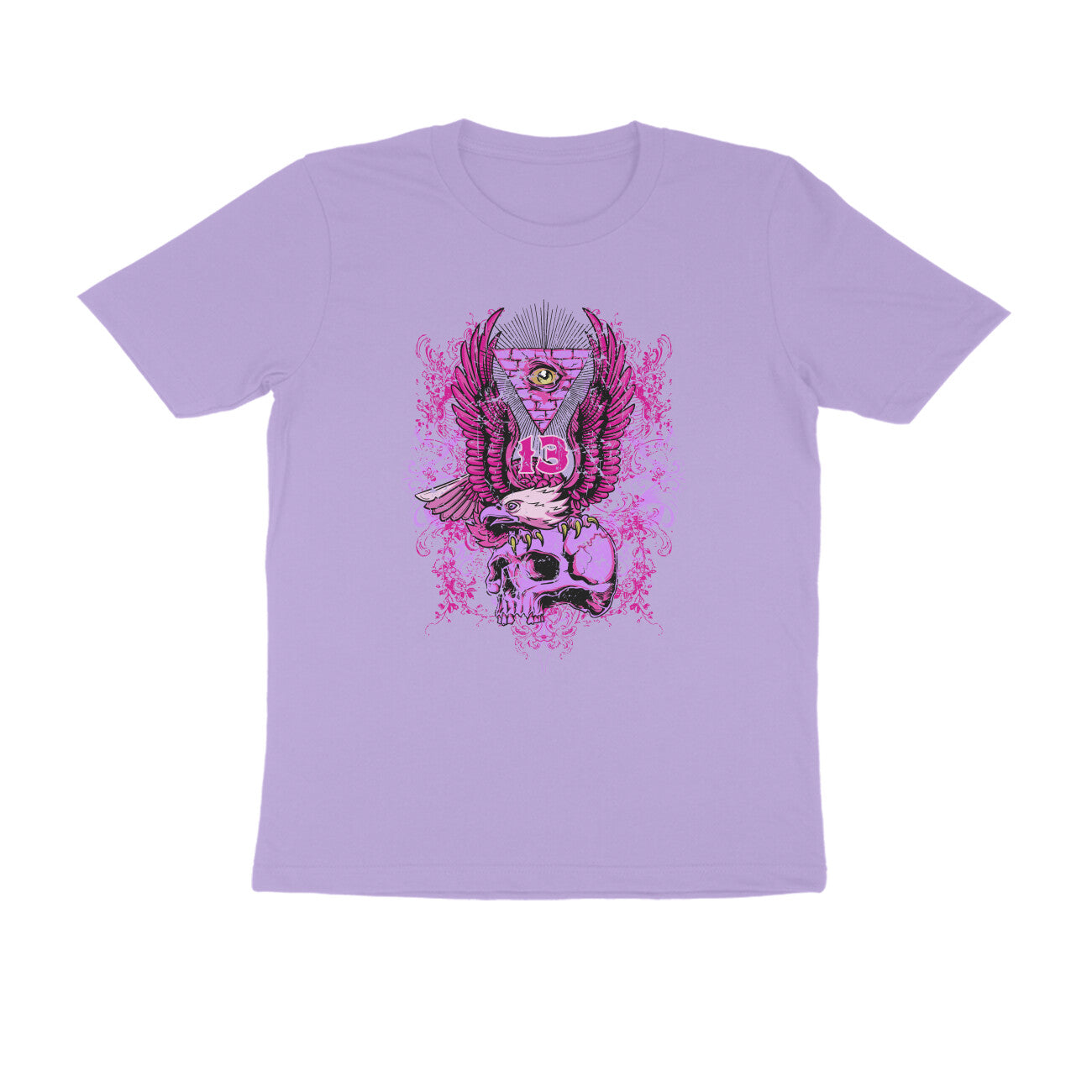 Half Sleeve Round Neck T-Shirt β All seeing Eagle Eye 2 puraidoprints
