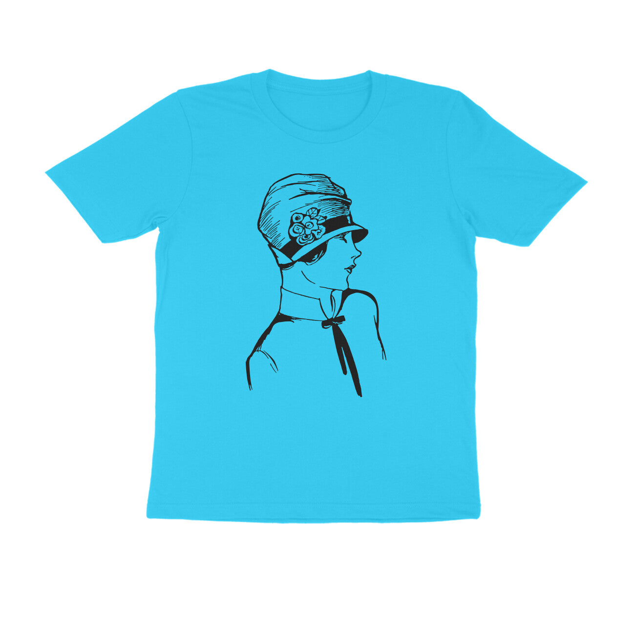 Half Sleeve Round Neck T-Shirt β Black - Retro β Classy - Woman puraidoprints