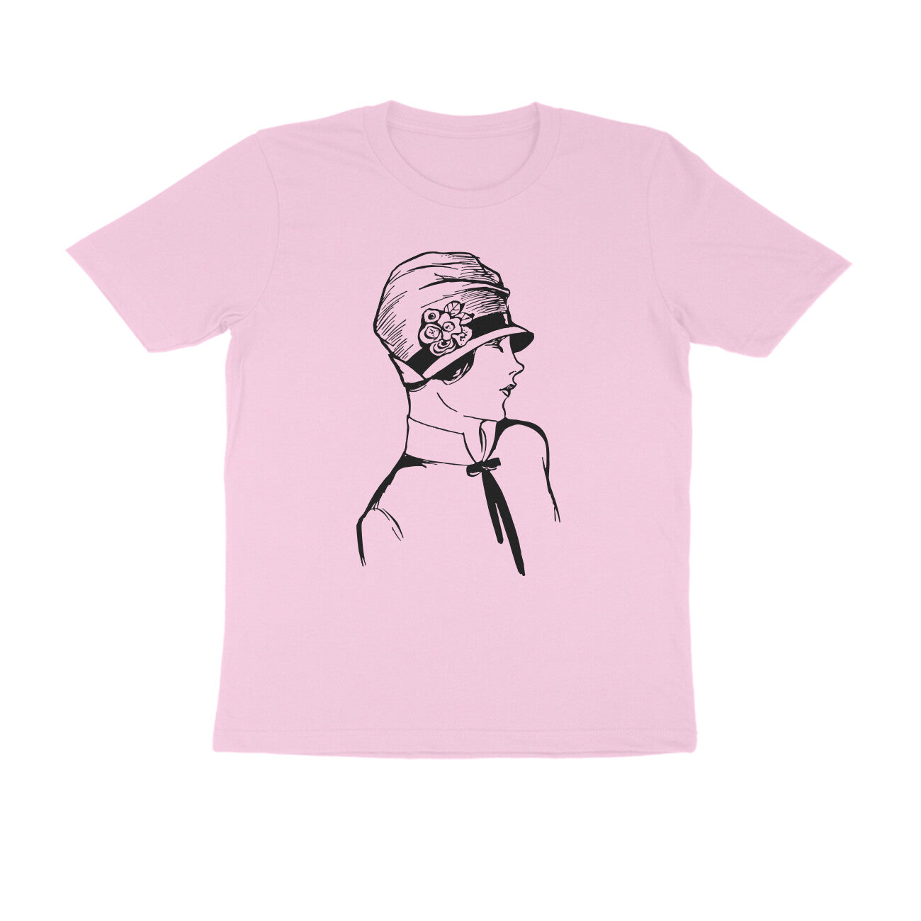 Half Sleeve Round Neck T-Shirt β Black - Retro β Classy - Woman puraidoprints
