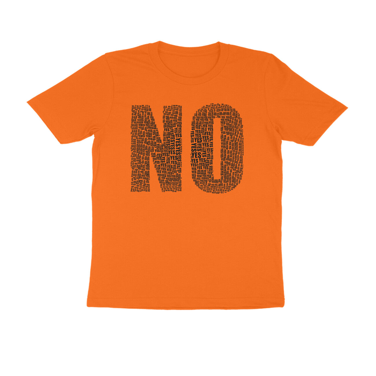 Half Sleeve Round Neck T-Shirt β Black Text - No puraidoprints