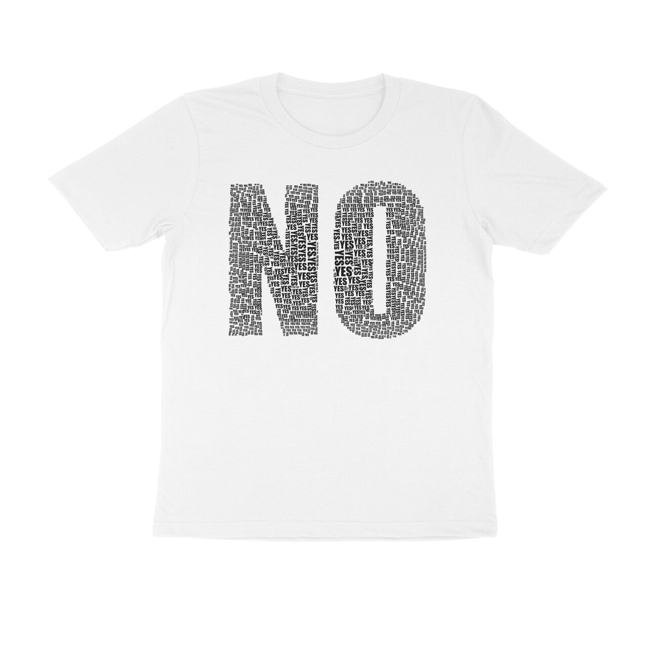 Half Sleeve Round Neck T-Shirt β Black Text - No puraidoprints