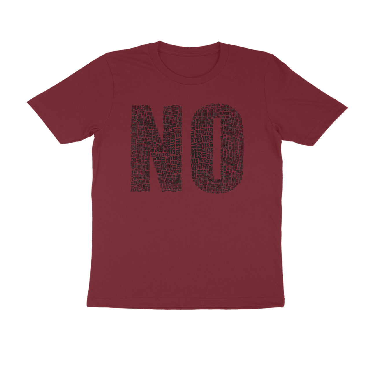 Half Sleeve Round Neck T-Shirt β Black Text - No puraidoprints