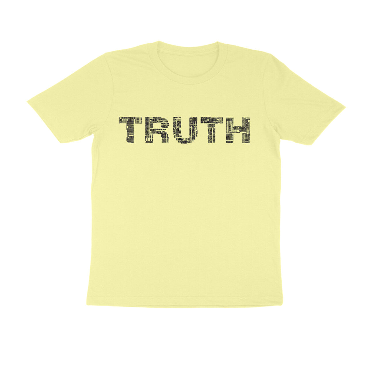 Half Sleeve Round Neck T-Shirt β Black Text - Truth puraidoprints