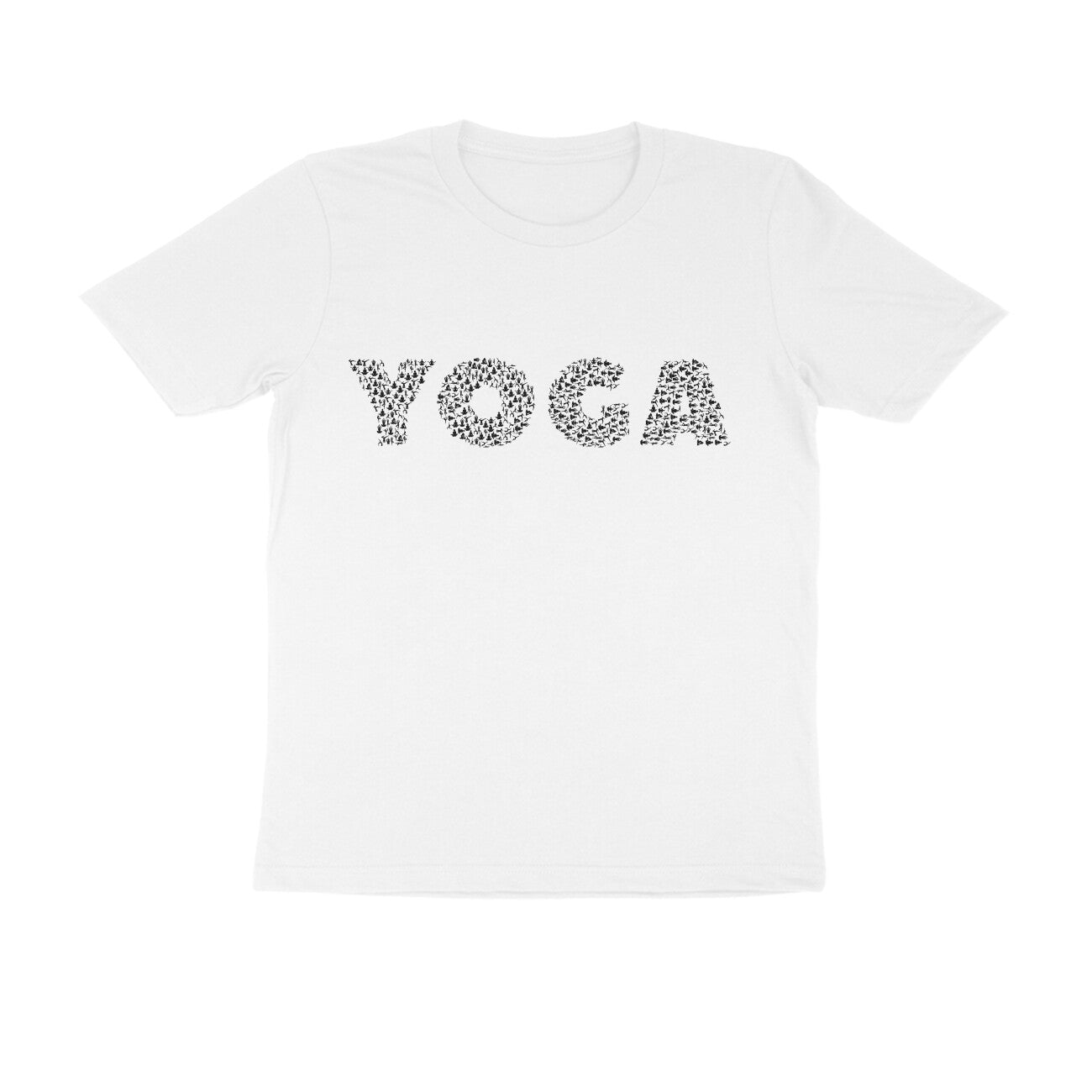 Half Sleeve Round Neck T-Shirt β Black Text - Yoga puraidoprints