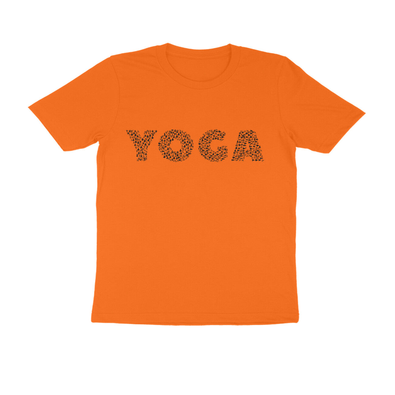Half Sleeve Round Neck T-Shirt β Black Text - Yoga puraidoprints
