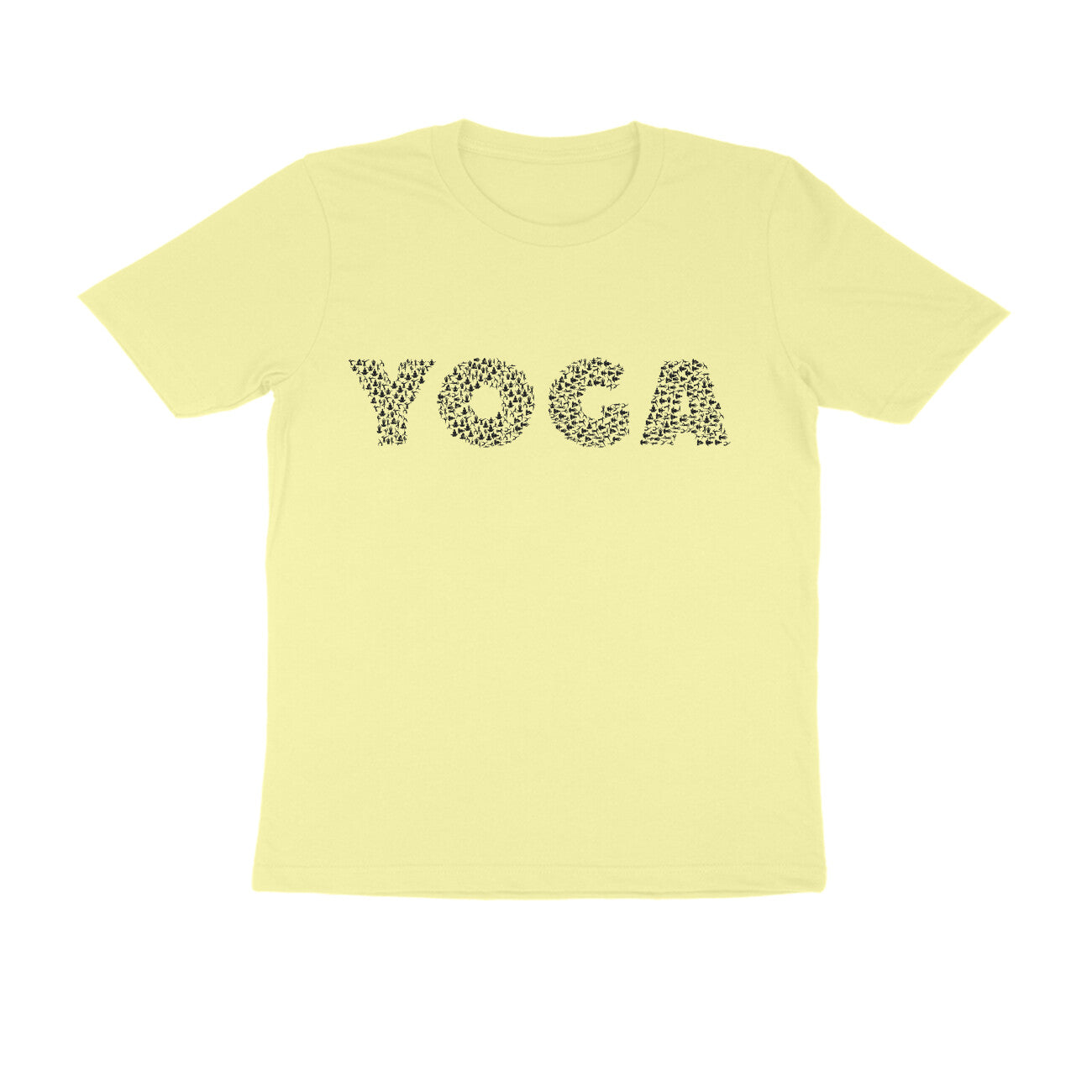 Half Sleeve Round Neck T-Shirt β Black Text - Yoga puraidoprints