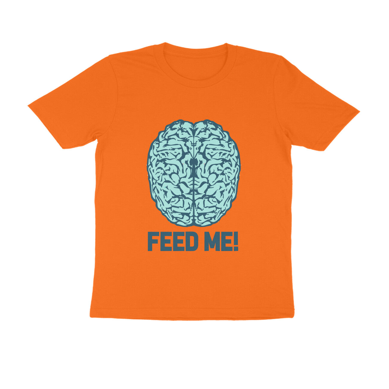 Half Sleeve Round Neck T-Shirt β Brainy -Feed Me puraidoprints