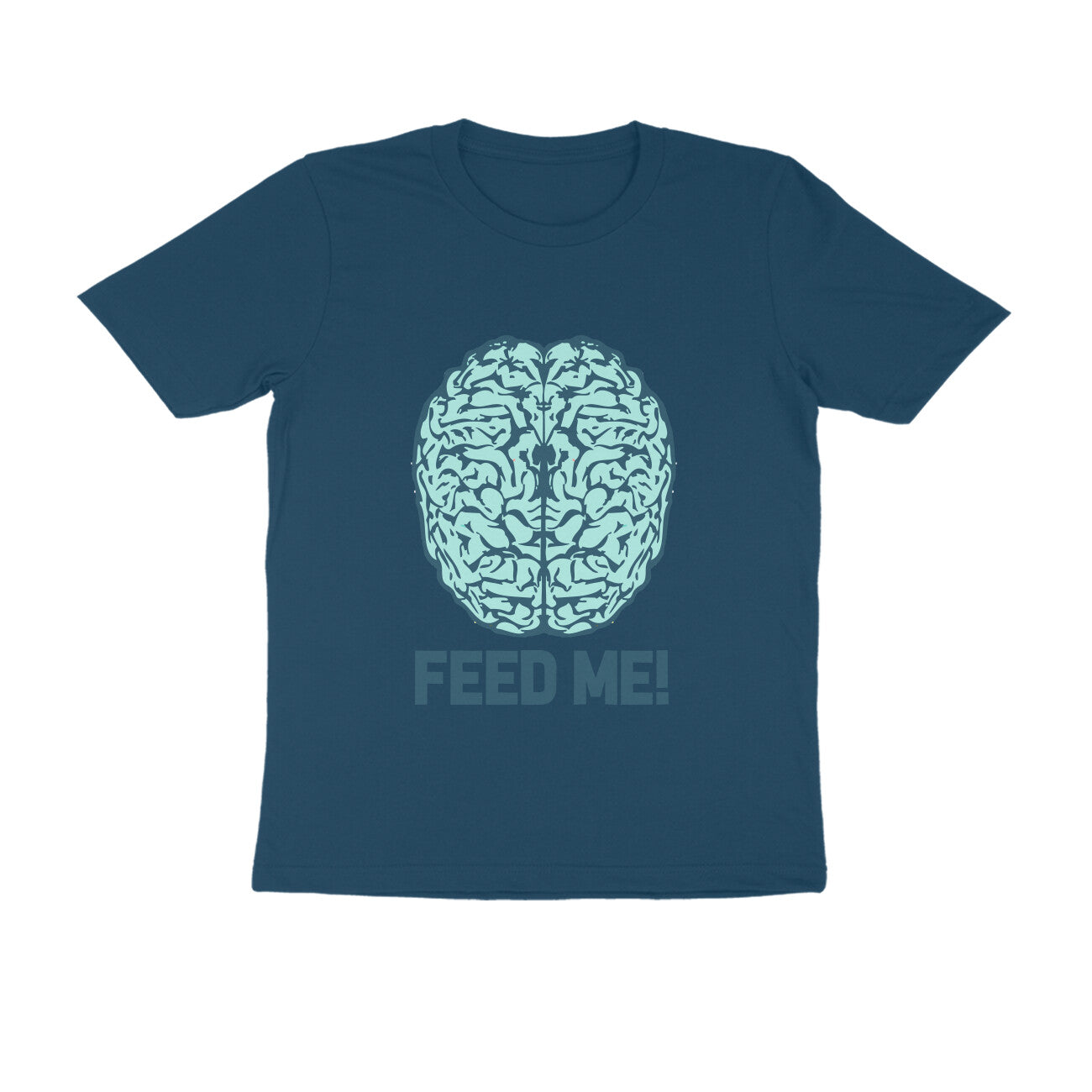 Half Sleeve Round Neck T-Shirt β Brainy -Feed Me puraidoprints
