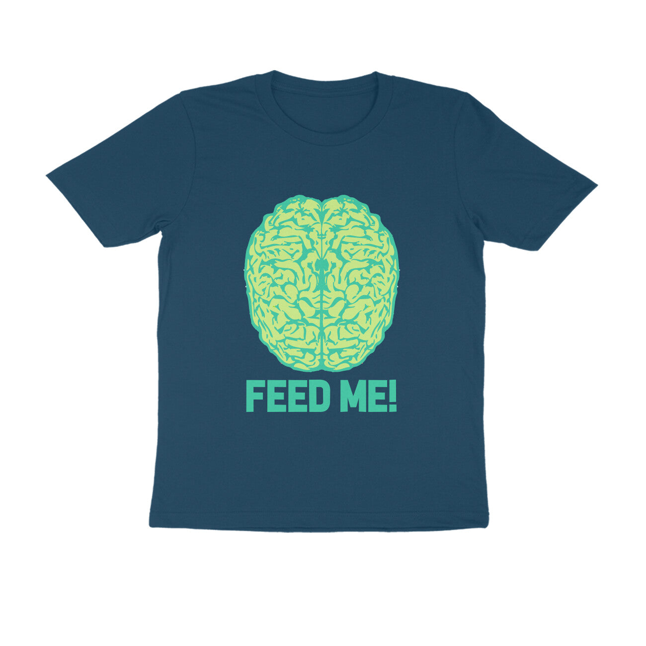 Half Sleeve Round Neck T-Shirt β Brainy -Feed Me puraidoprints