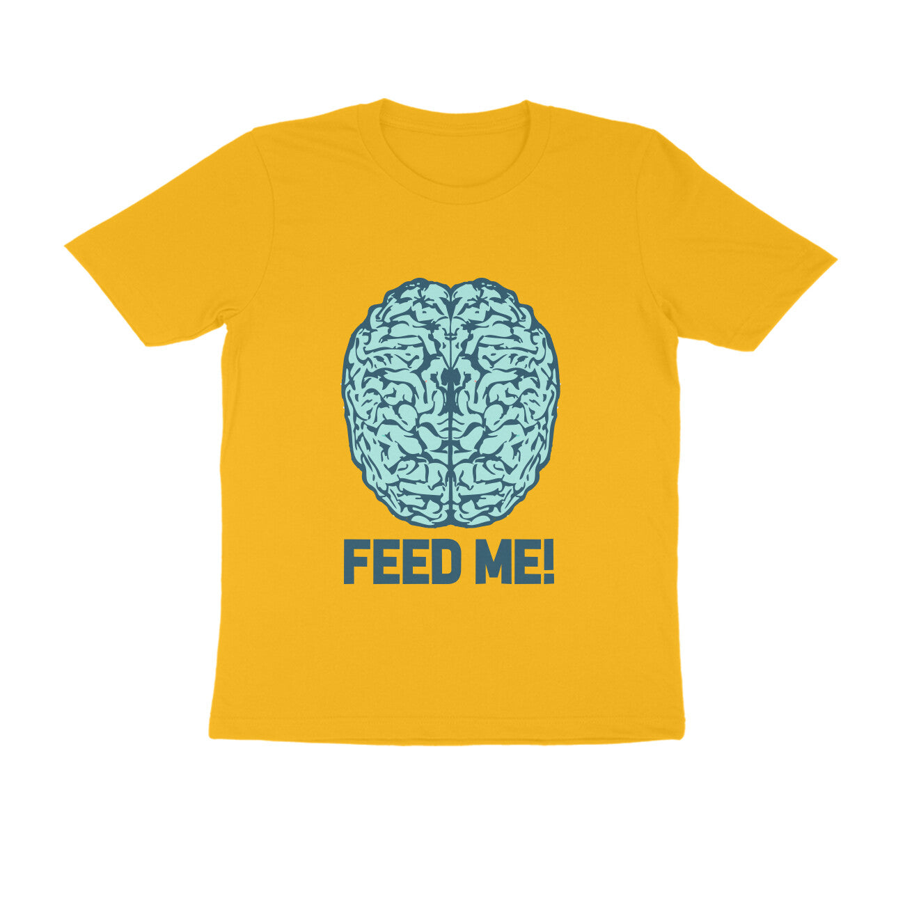 Half Sleeve Round Neck T-Shirt β Brainy -Feed Me puraidoprints