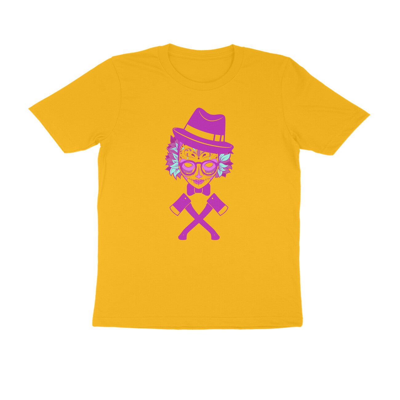 Half Sleeve Round Neck T-Shirt β Carnival mask 1 puraidoprints