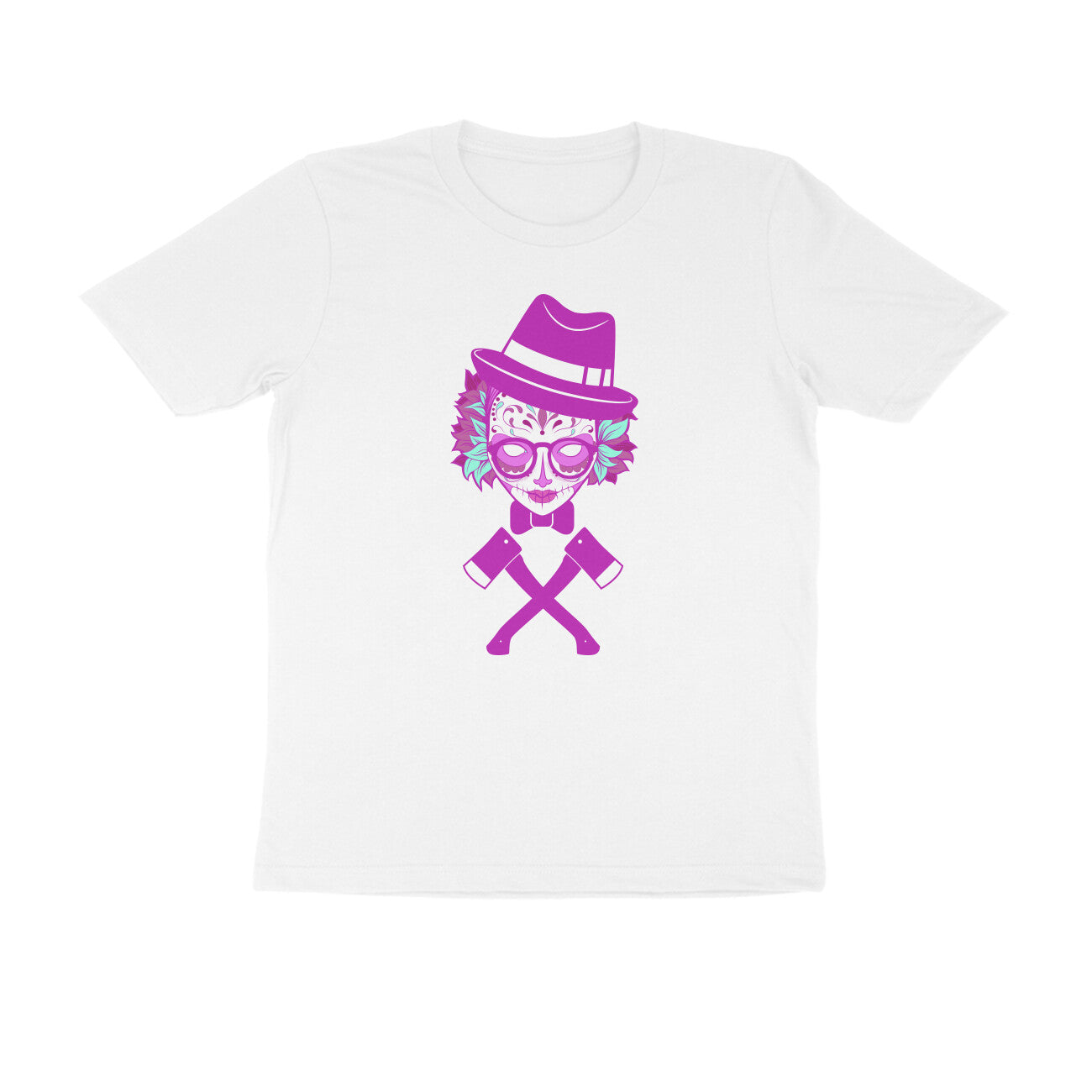 Half Sleeve Round Neck T-Shirt β Carnival mask 1 puraidoprints