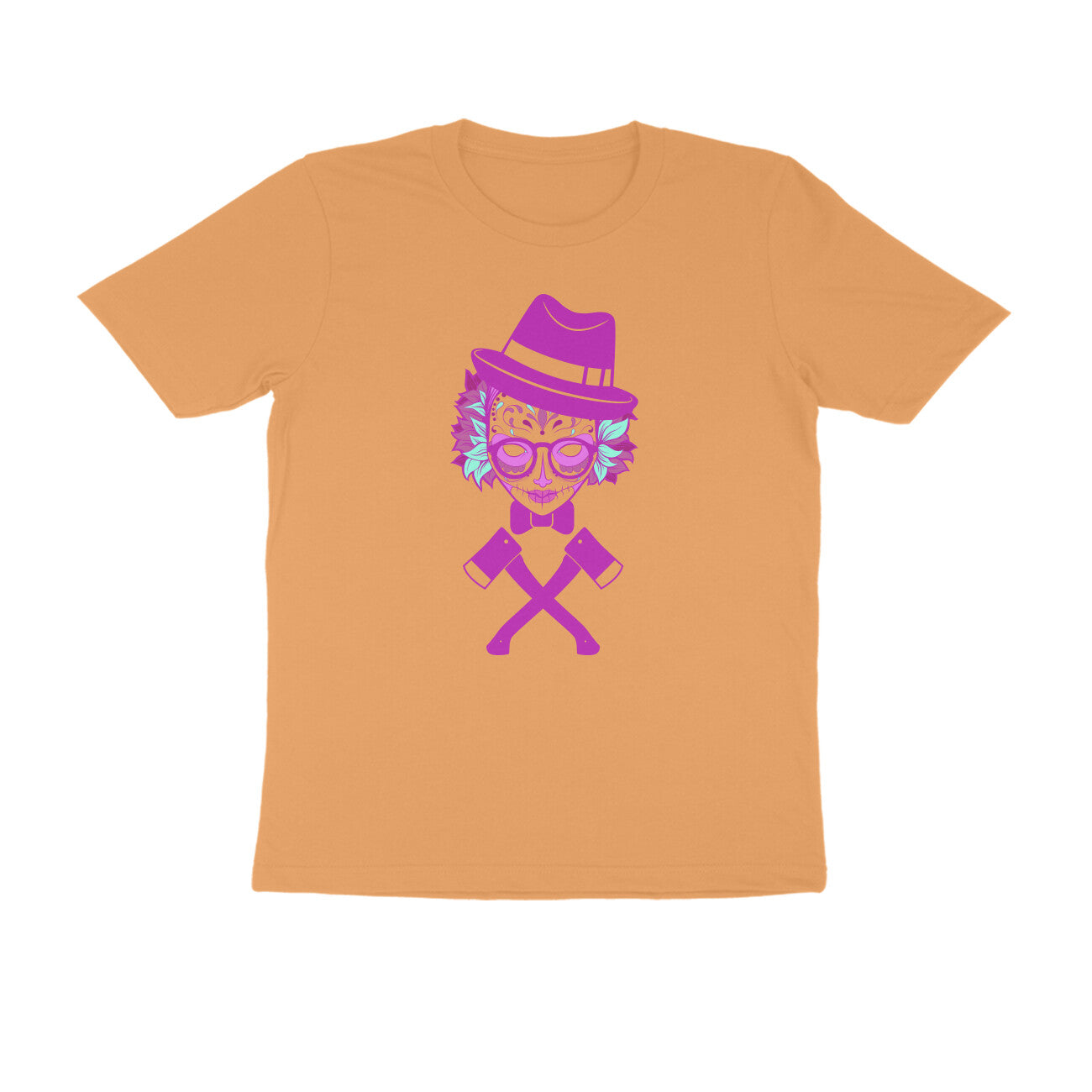 Half Sleeve Round Neck T-Shirt β Carnival mask 1 puraidoprints