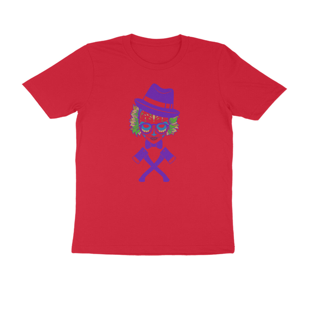 Half Sleeve Round Neck T-Shirt β Carnival mask 2 puraidoprints