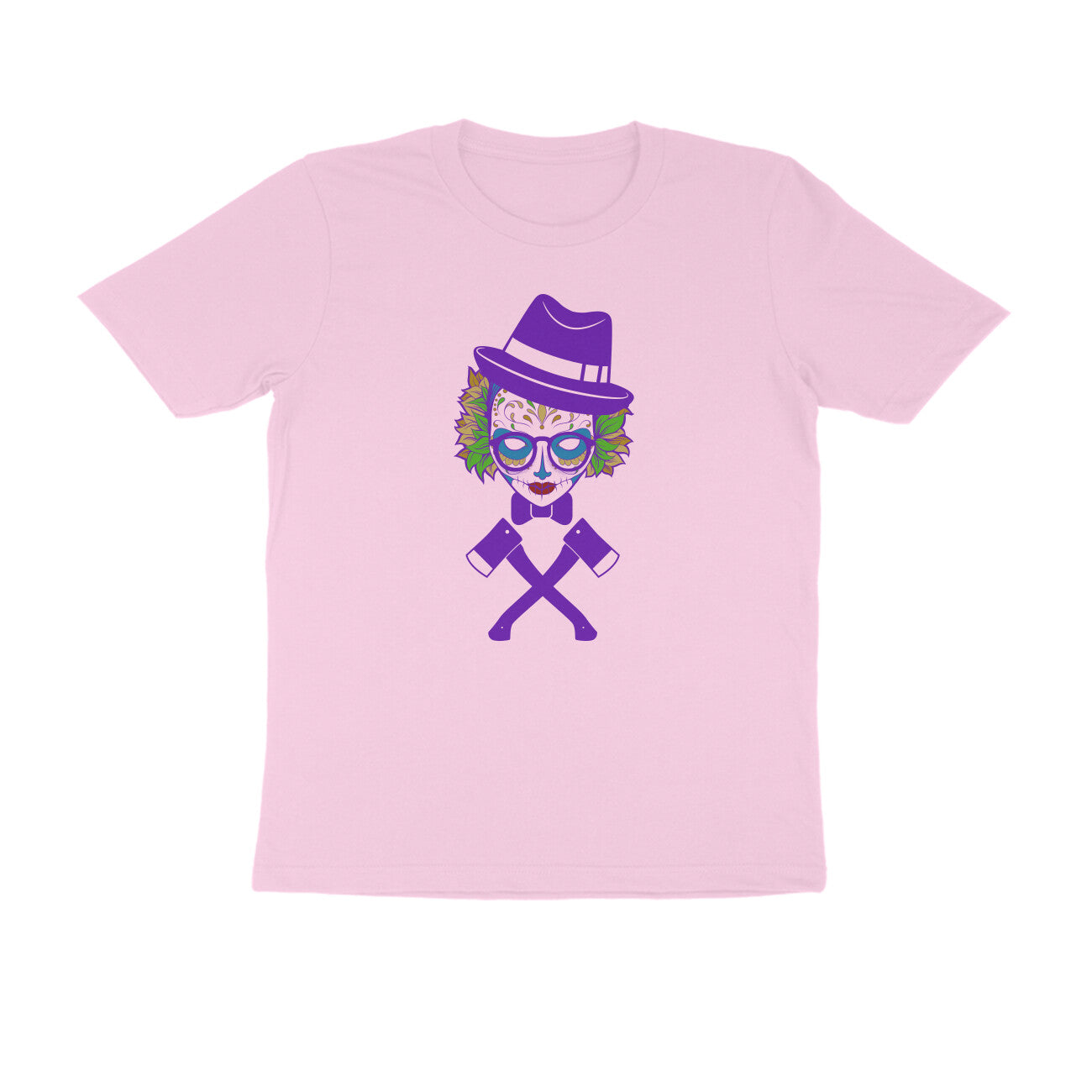 Half Sleeve Round Neck T-Shirt β Carnival mask 2 puraidoprints