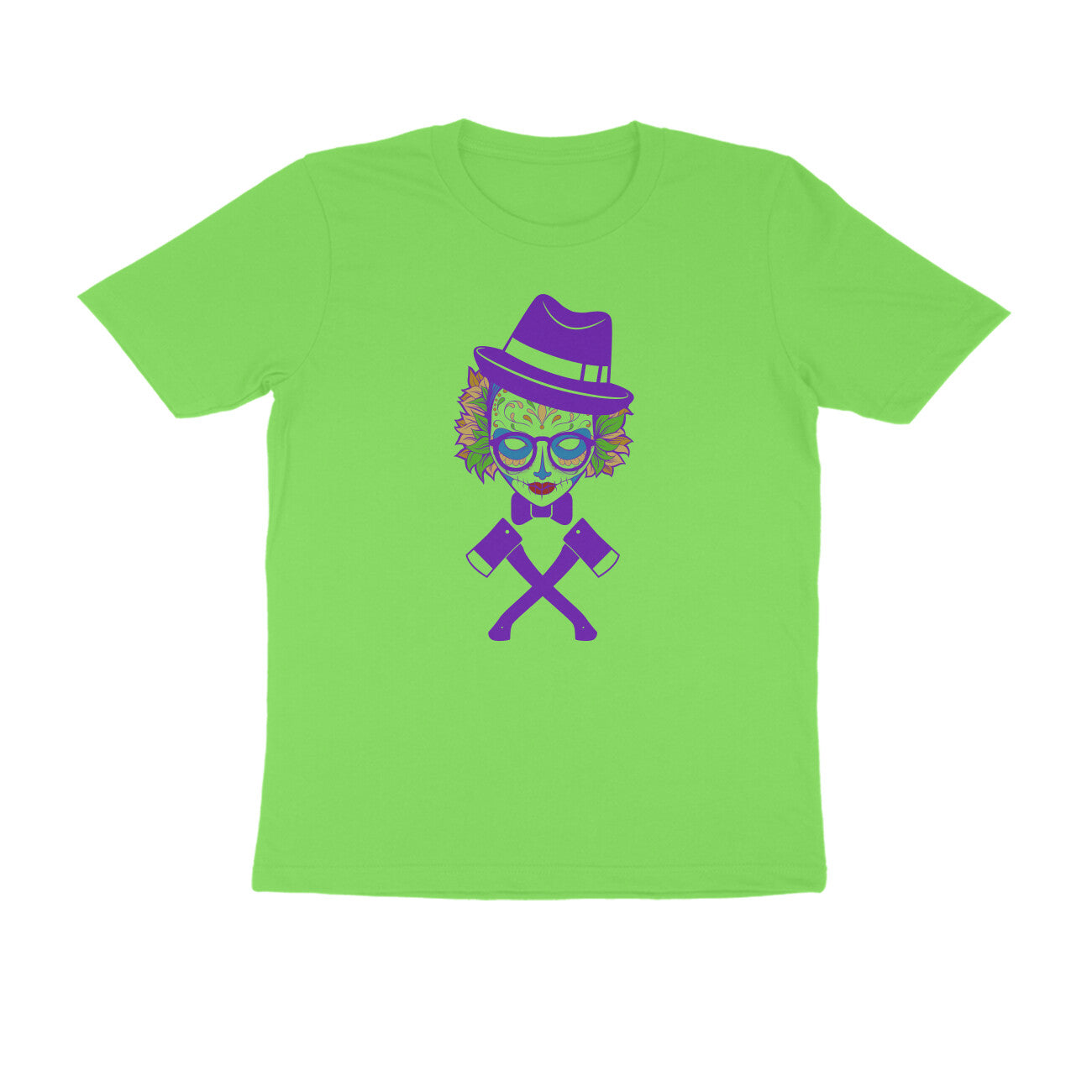 Half Sleeve Round Neck T-Shirt β Carnival mask 2 puraidoprints