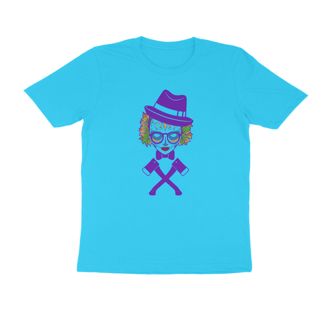 Half Sleeve Round Neck T-Shirt β Carnival mask 2 puraidoprints