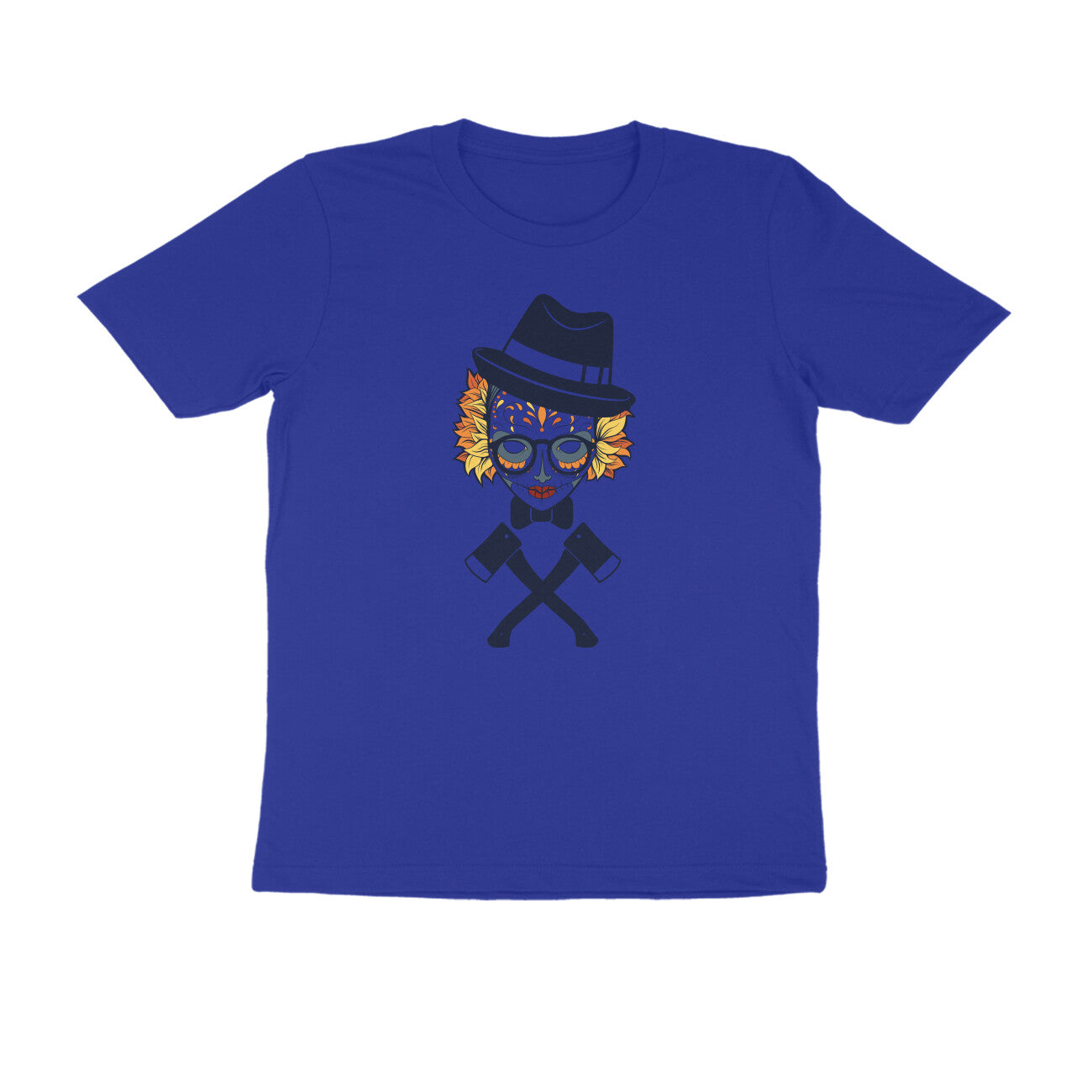 Half Sleeve Round Neck T-Shirt β Carnival mask 3 puraidoprints