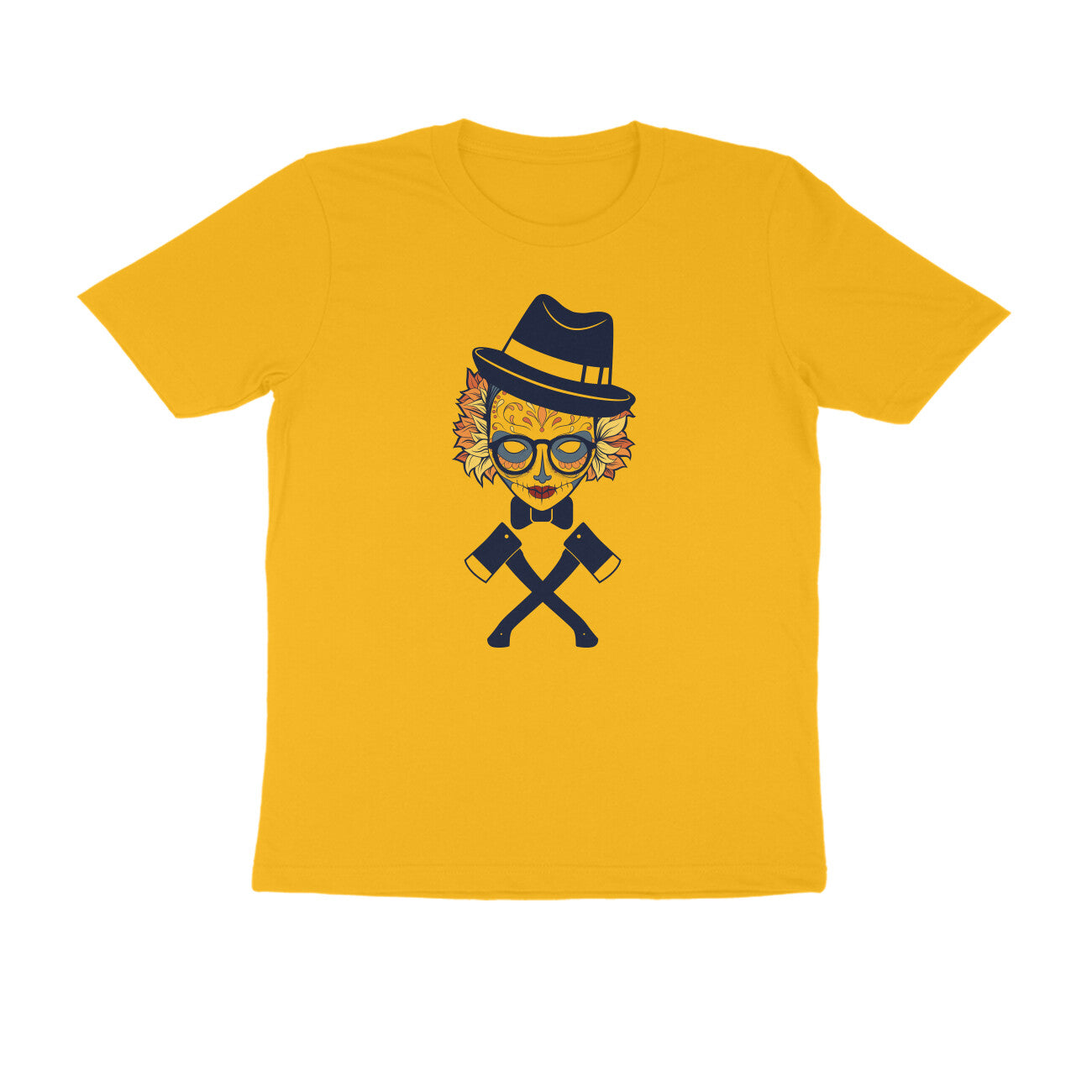 Half Sleeve Round Neck T-Shirt β Carnival mask 3 puraidoprints