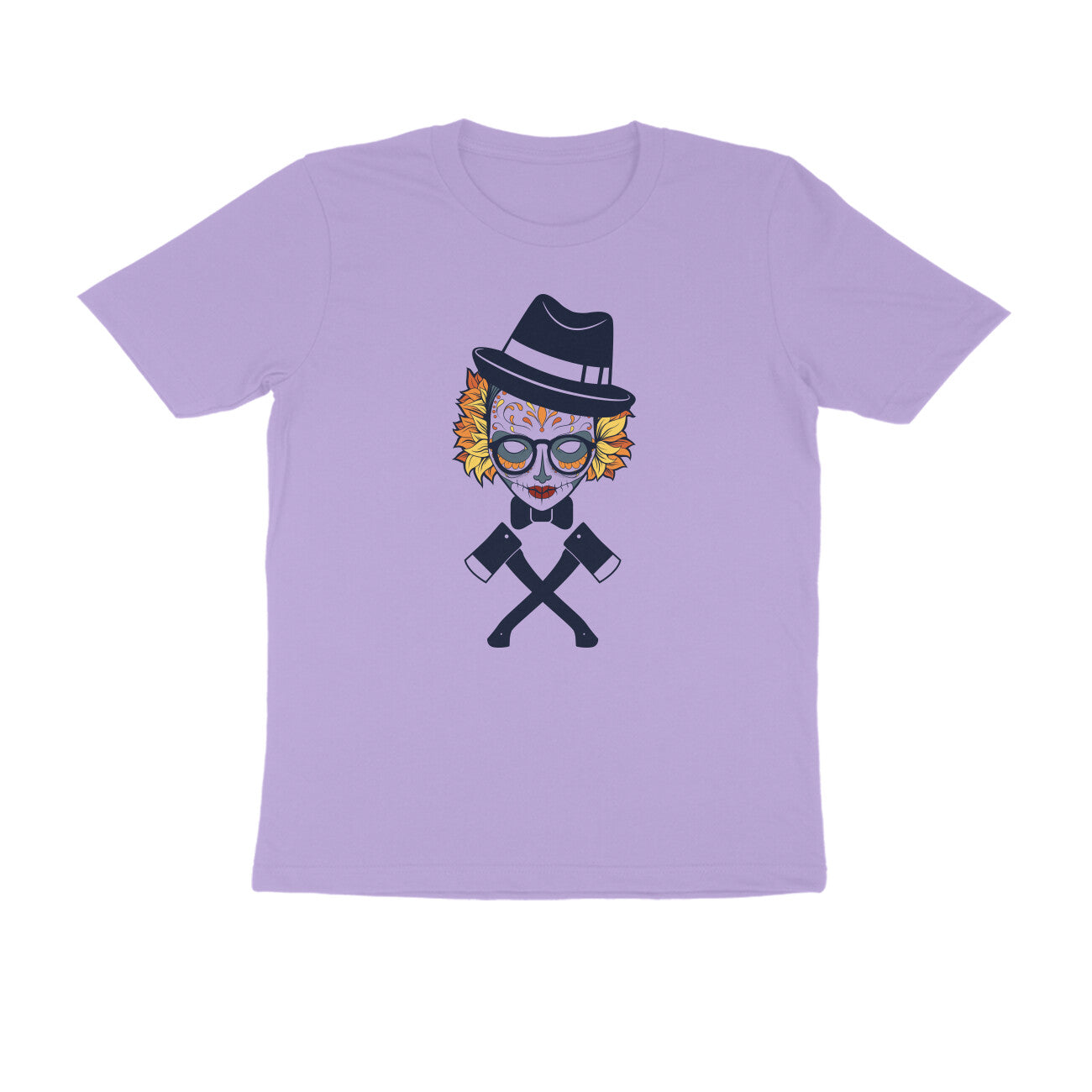 Half Sleeve Round Neck T-Shirt β Carnival mask 3 puraidoprints