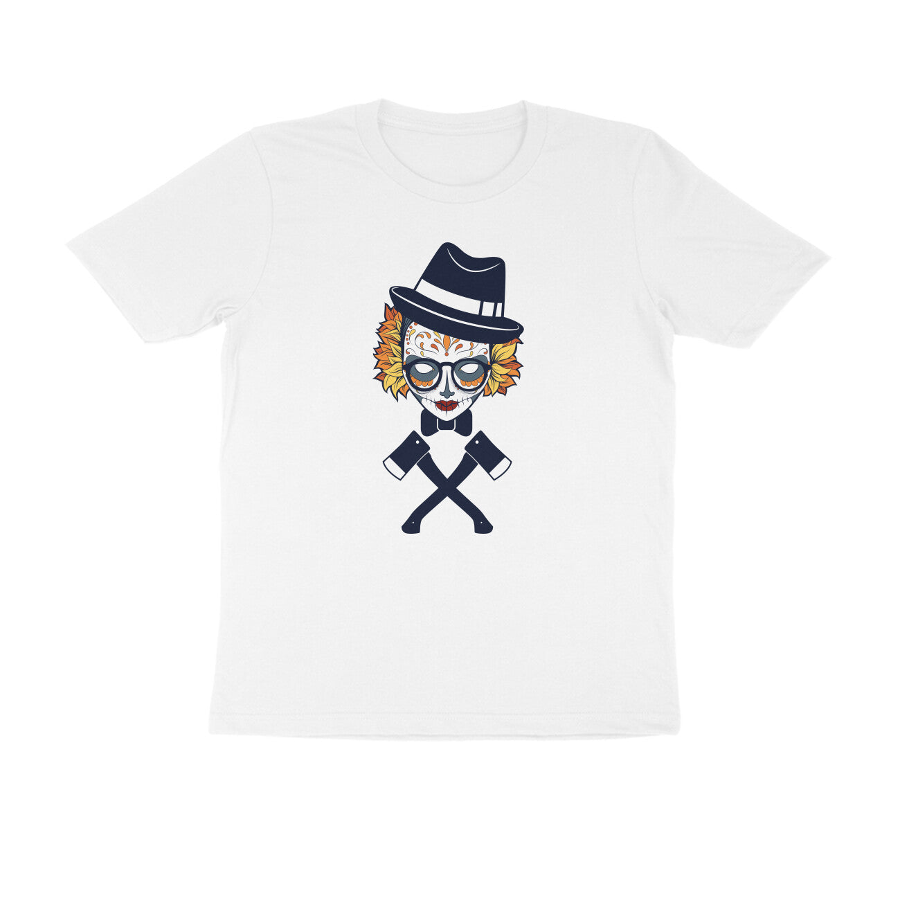 Half Sleeve Round Neck T-Shirt β Carnival mask 3 puraidoprints