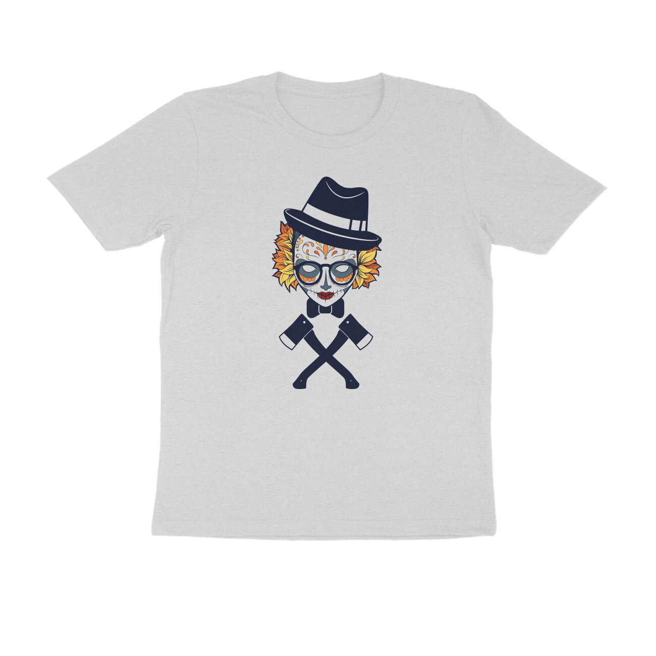 Half Sleeve Round Neck T-Shirt β Carnival mask 3 puraidoprints