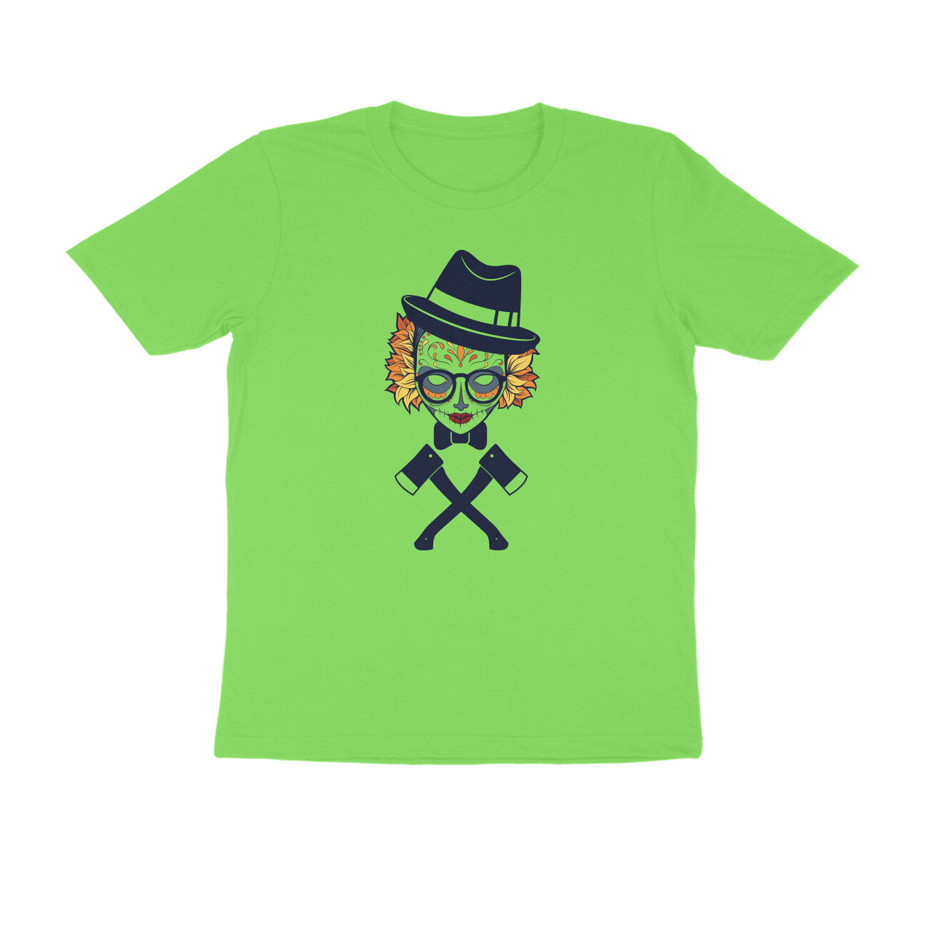 Half Sleeve Round Neck T-Shirt β Carnival mask 3 puraidoprints