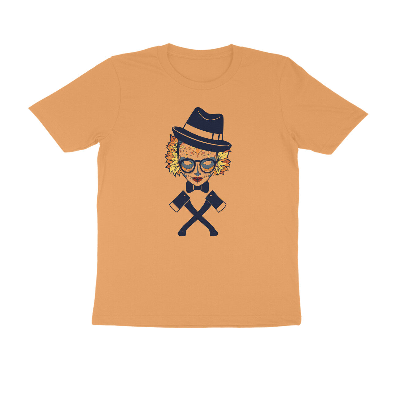 Half Sleeve Round Neck T-Shirt β Carnival mask 3 puraidoprints
