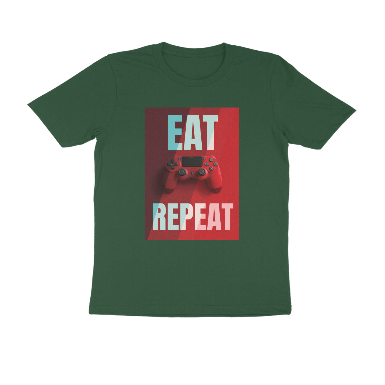 Half Sleeve Round Neck T-Shirt β Eat Game Repeat puraidoprints