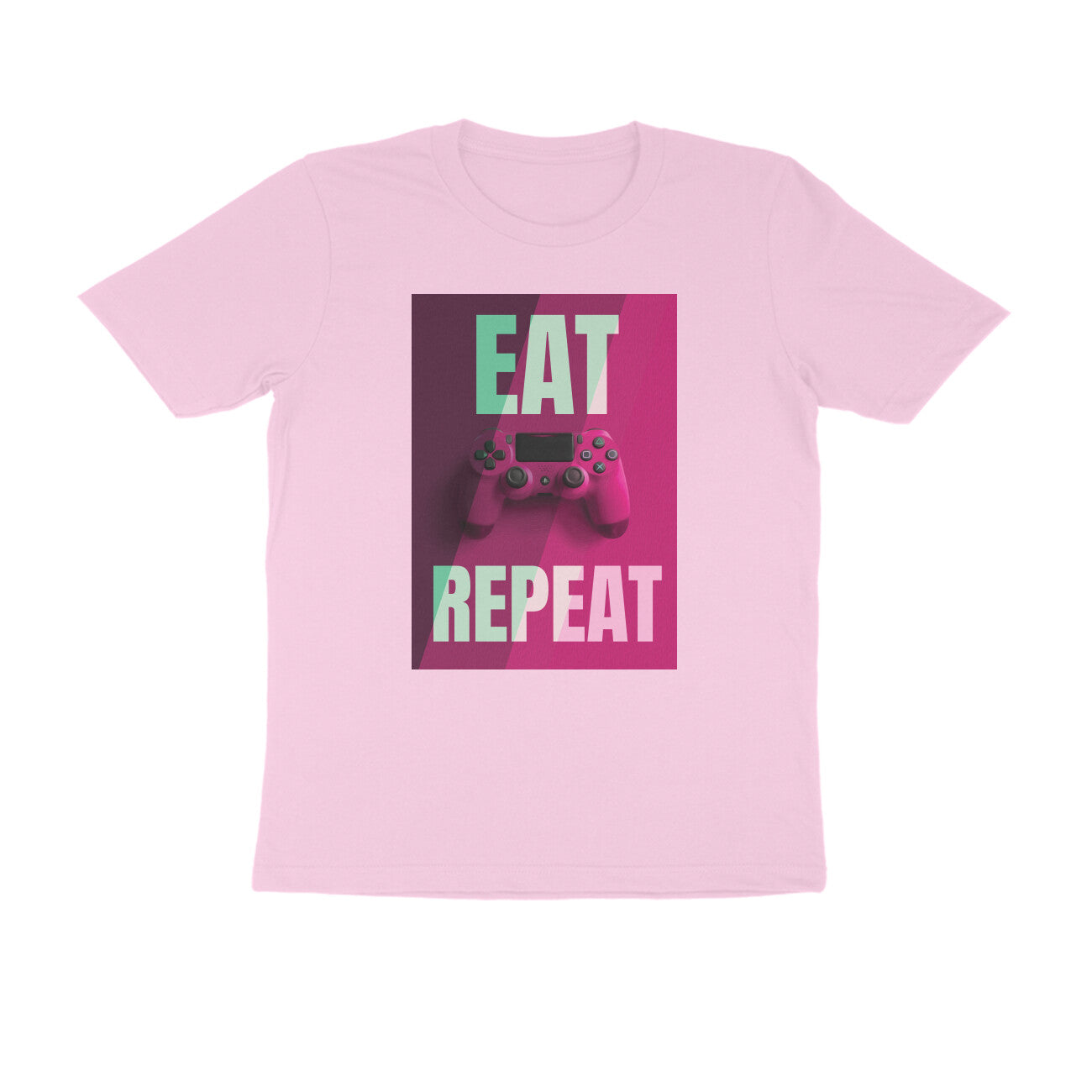 Half Sleeve Round Neck T-Shirt β Eat Game Repeat puraidoprints