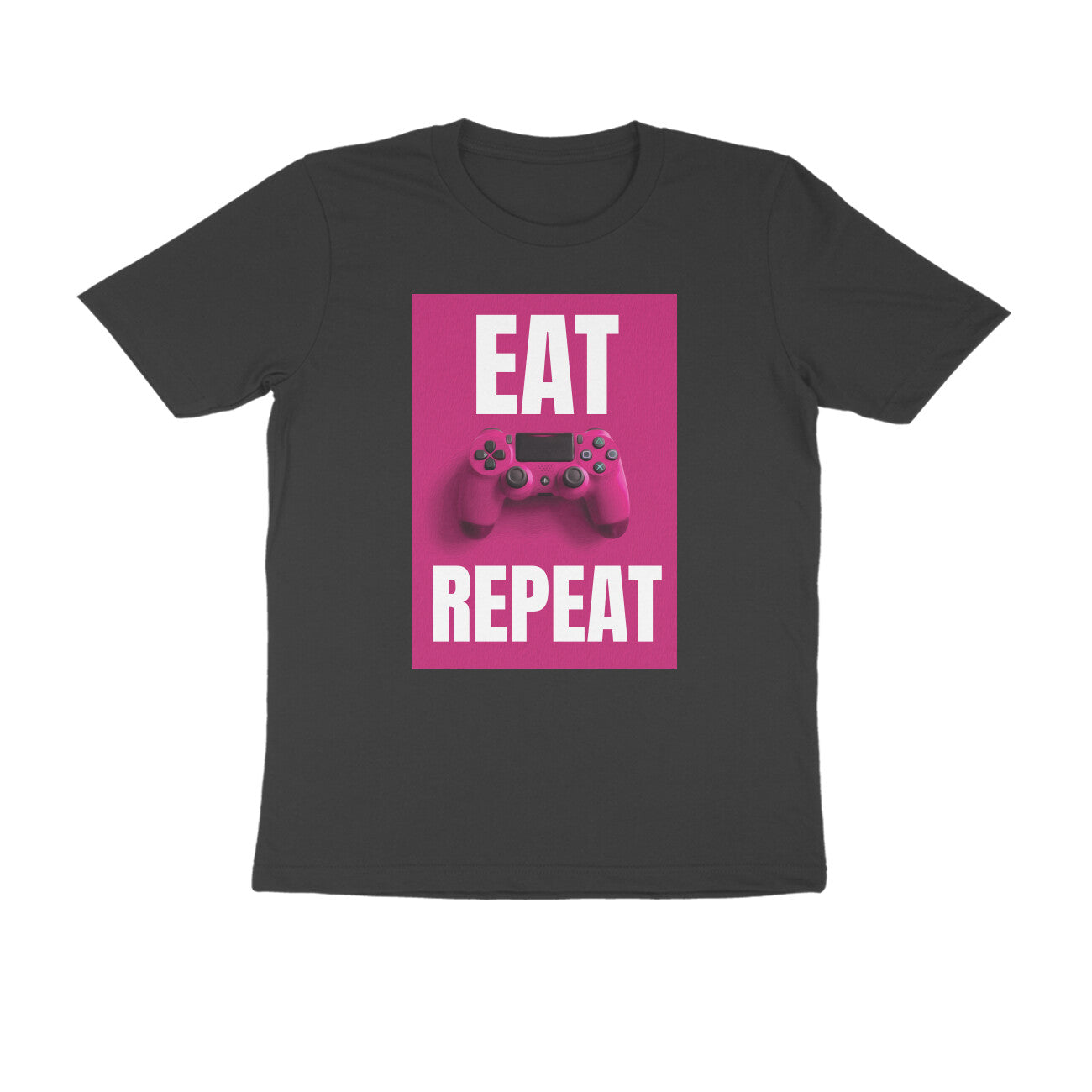 Half Sleeve Round Neck T-Shirt β Eat Game Repeat puraidoprints