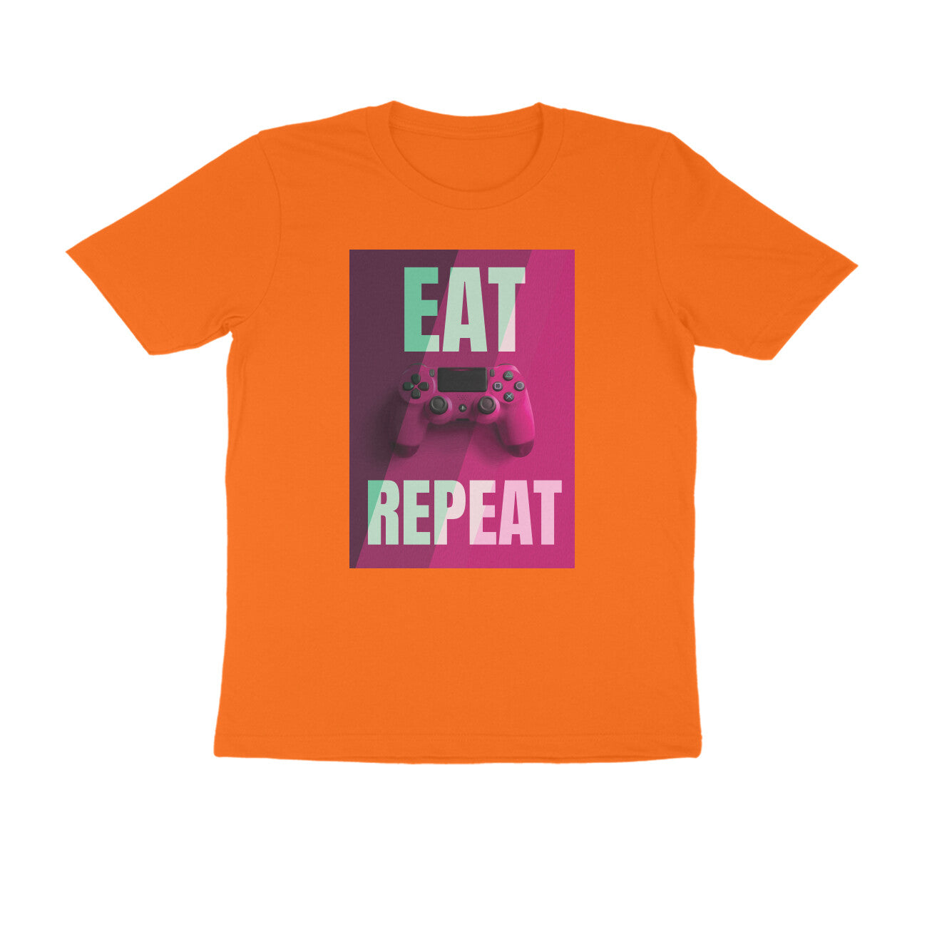 Half Sleeve Round Neck T-Shirt β Eat Game Repeat puraidoprints