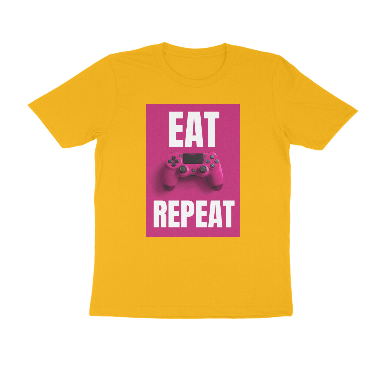 Half Sleeve Round Neck T-Shirt β Eat Game Repeat puraidoprints