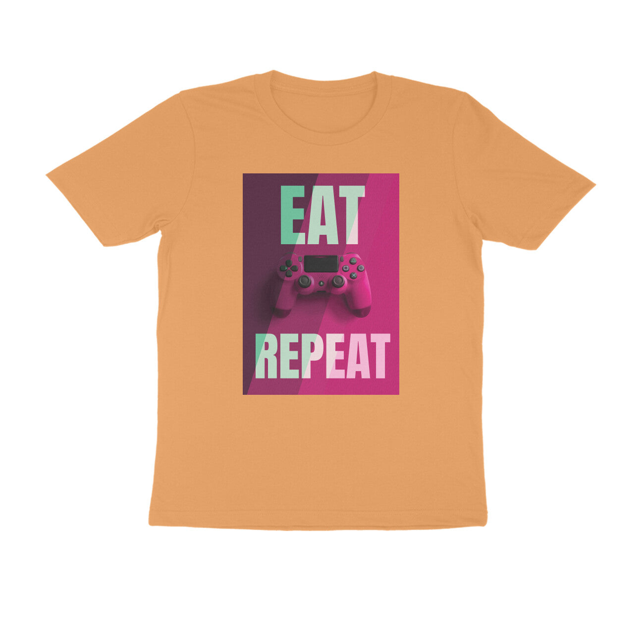 Half Sleeve Round Neck T-Shirt β Eat Game Repeat puraidoprints
