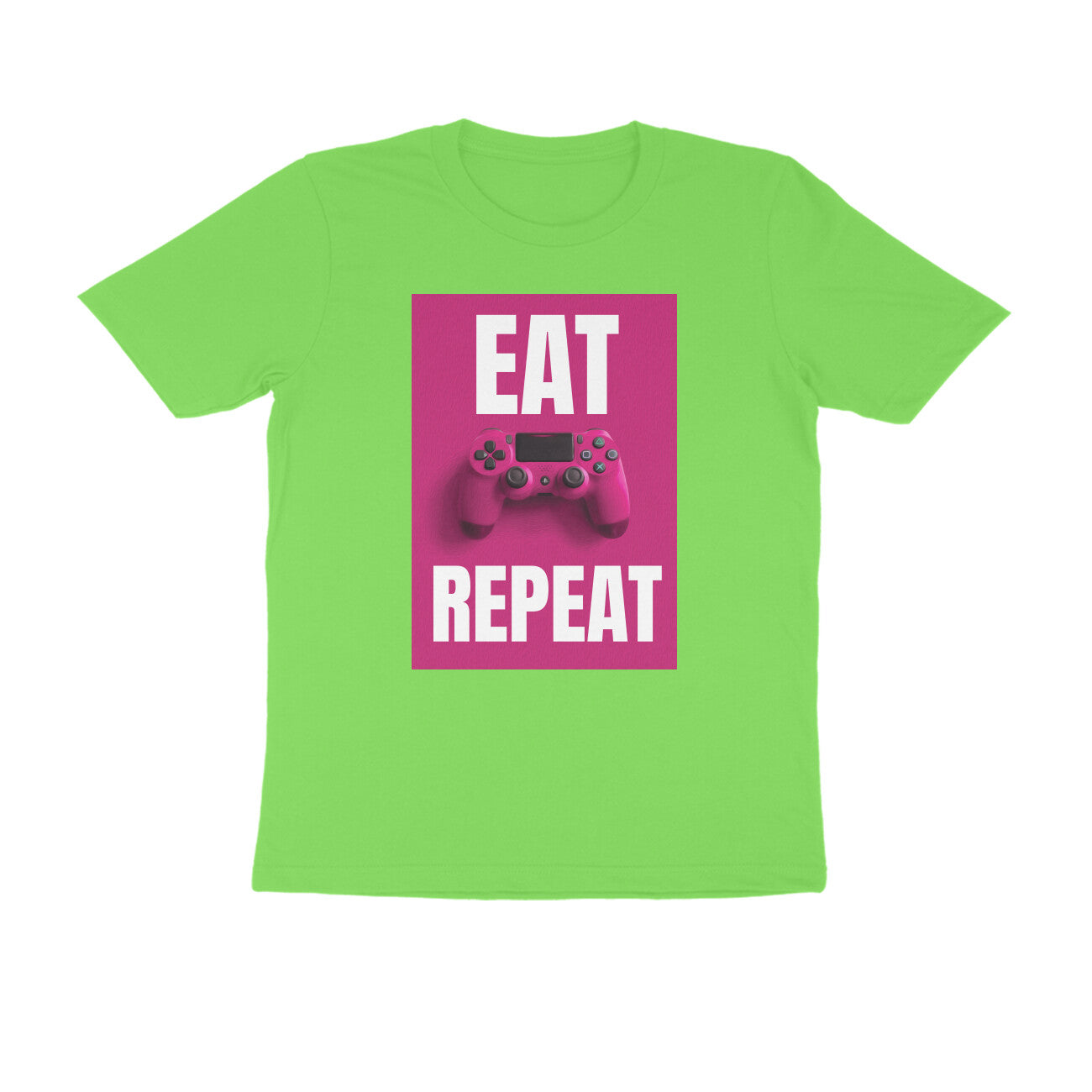 Half Sleeve Round Neck T-Shirt β Eat Game Repeat puraidoprints