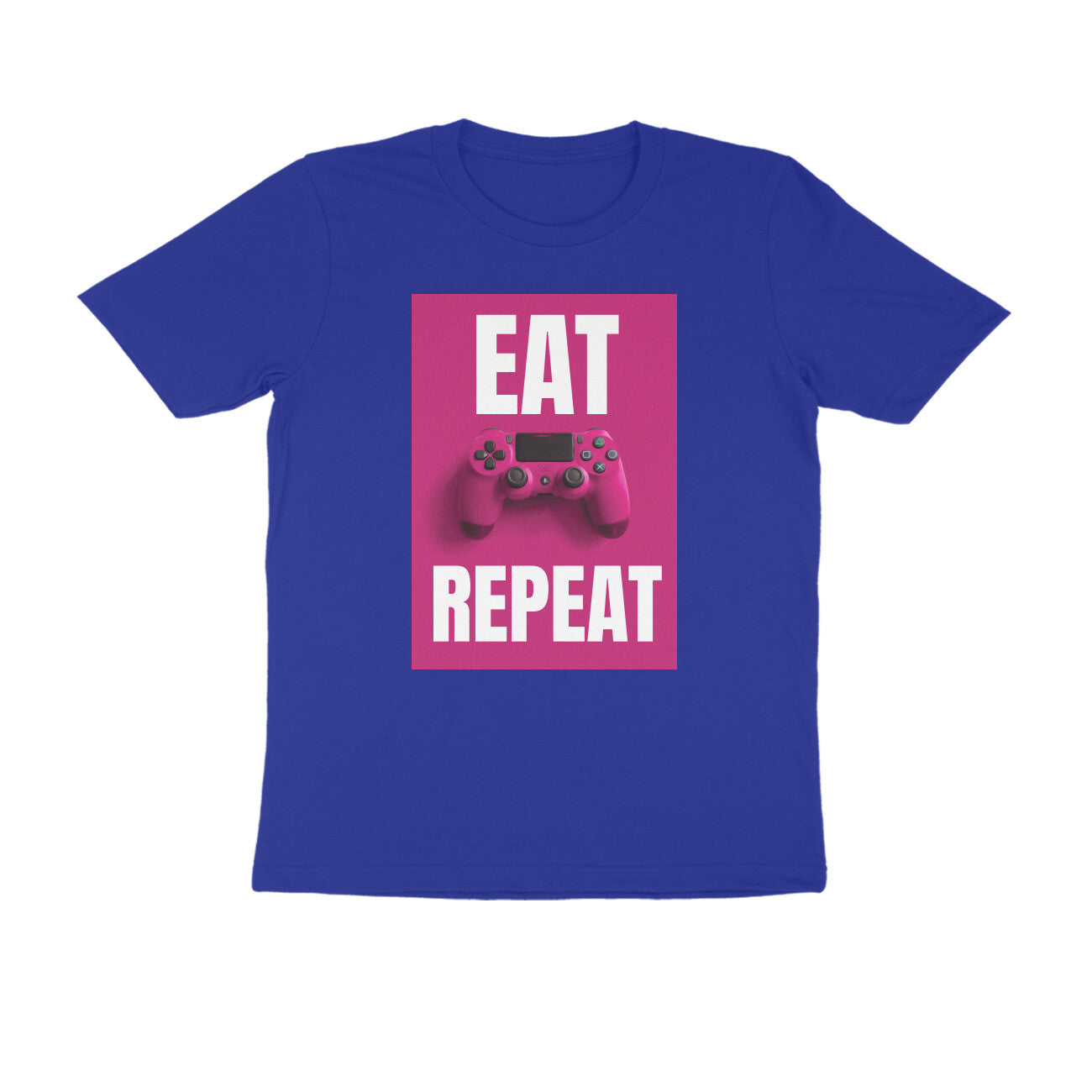 Half Sleeve Round Neck T-Shirt β Eat Game Repeat puraidoprints