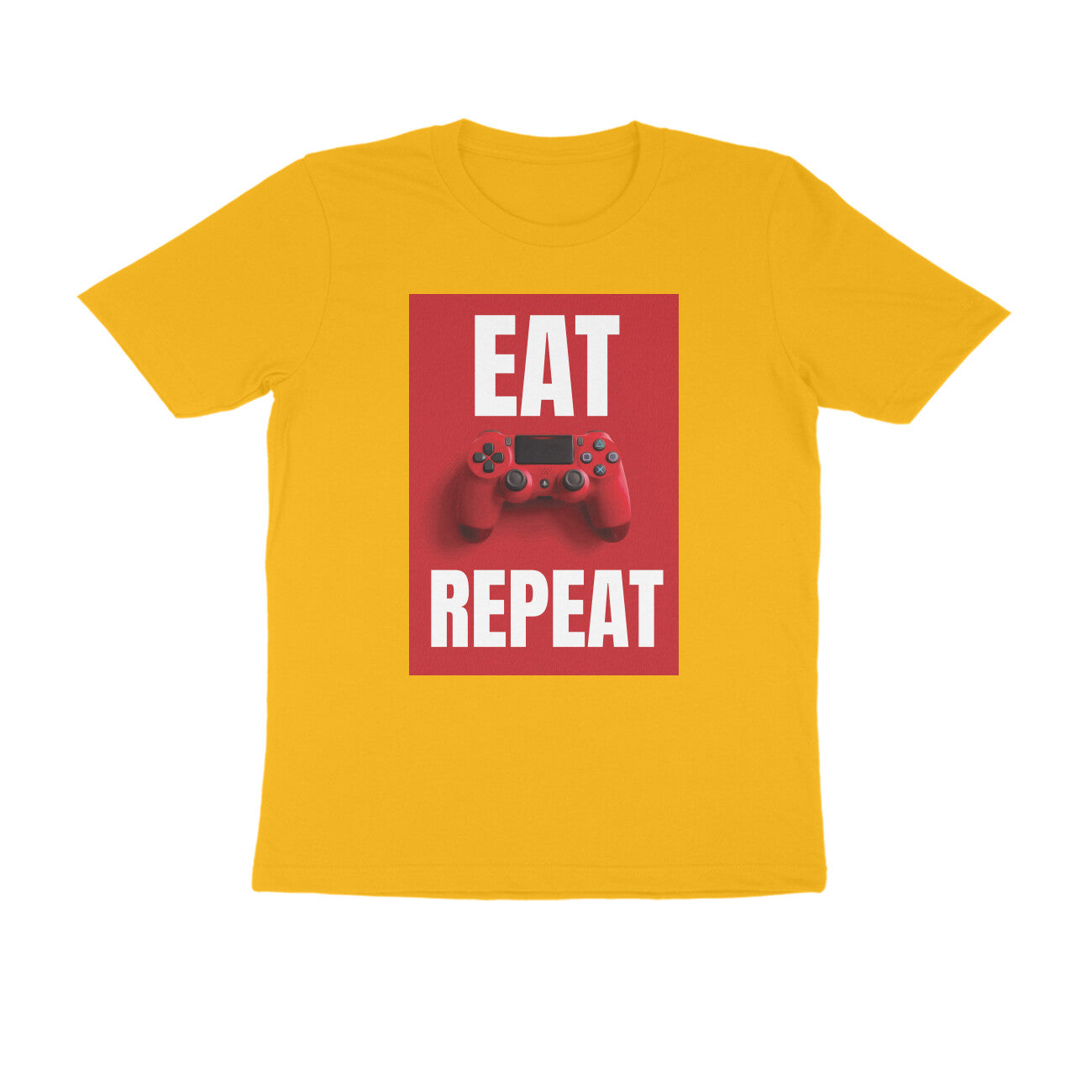 Half Sleeve Round Neck T-Shirt β Eat Game Repeat puraidoprints