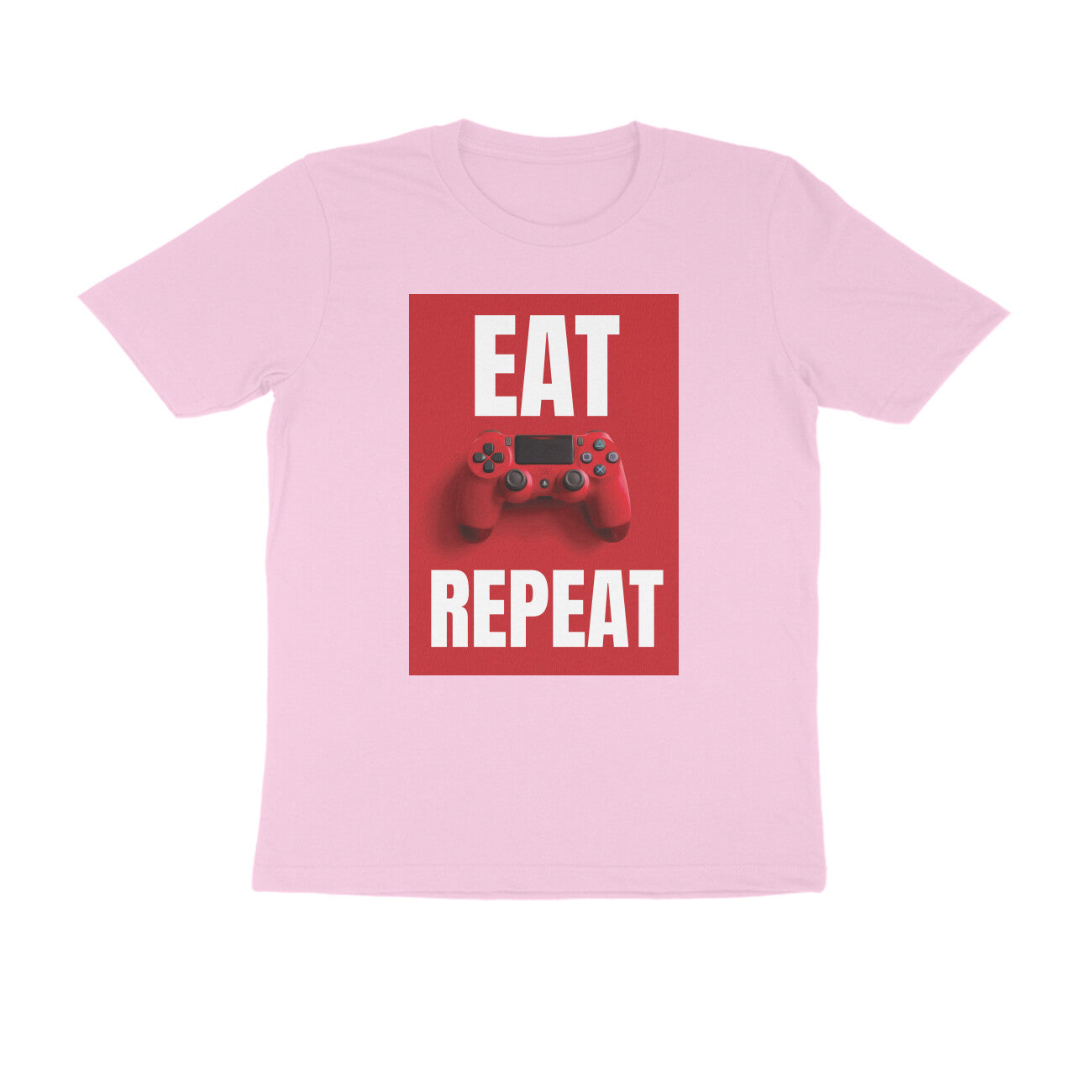Half Sleeve Round Neck T-Shirt β Eat Game Repeat puraidoprints