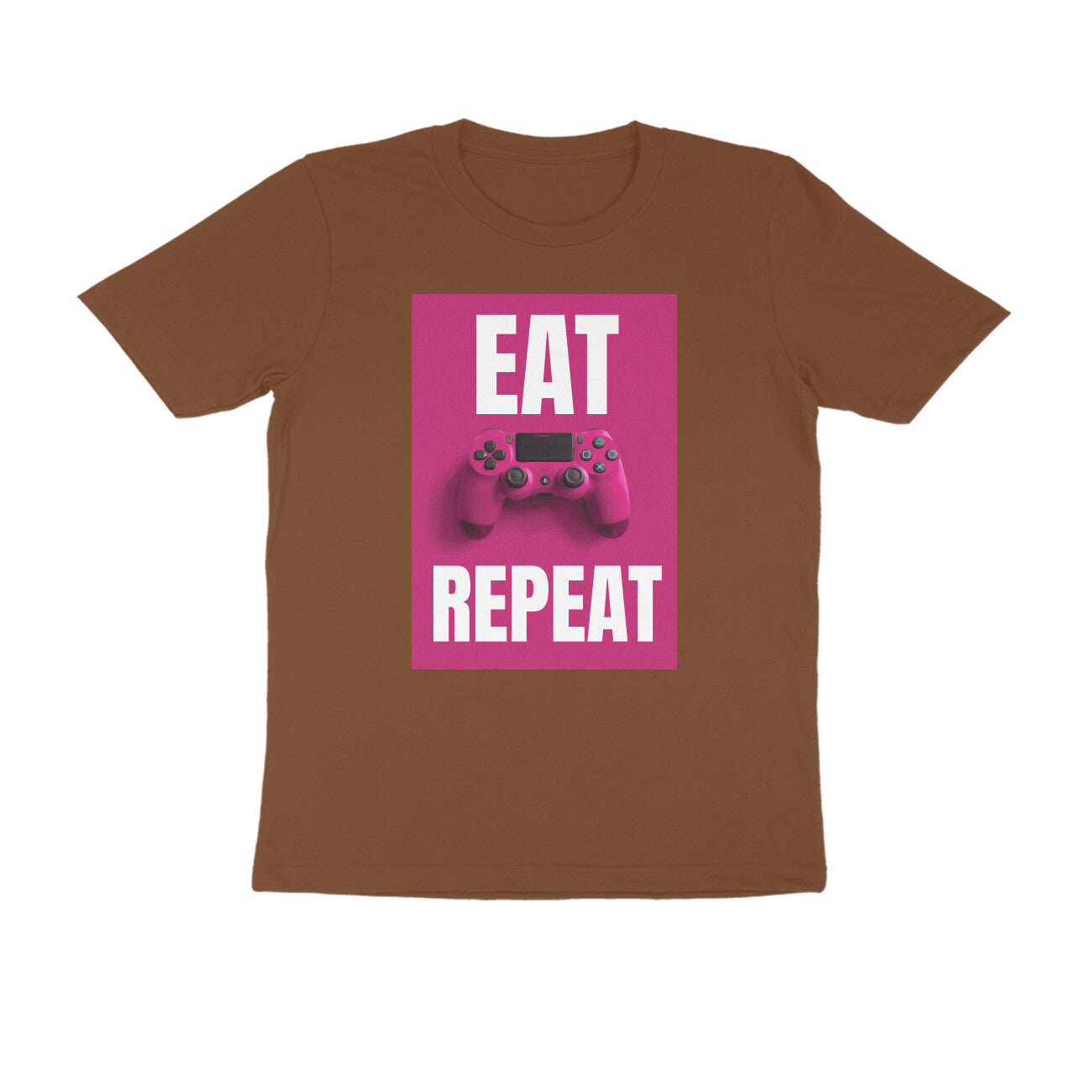 Half Sleeve Round Neck T-Shirt β Eat Game Repeat puraidoprints