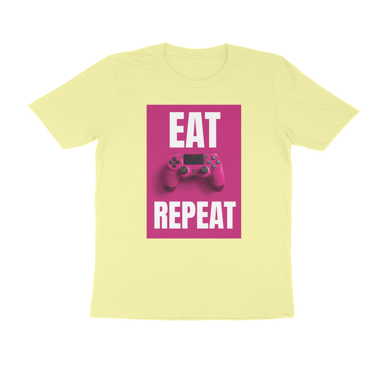 Half Sleeve Round Neck T-Shirt β Eat Game Repeat puraidoprints