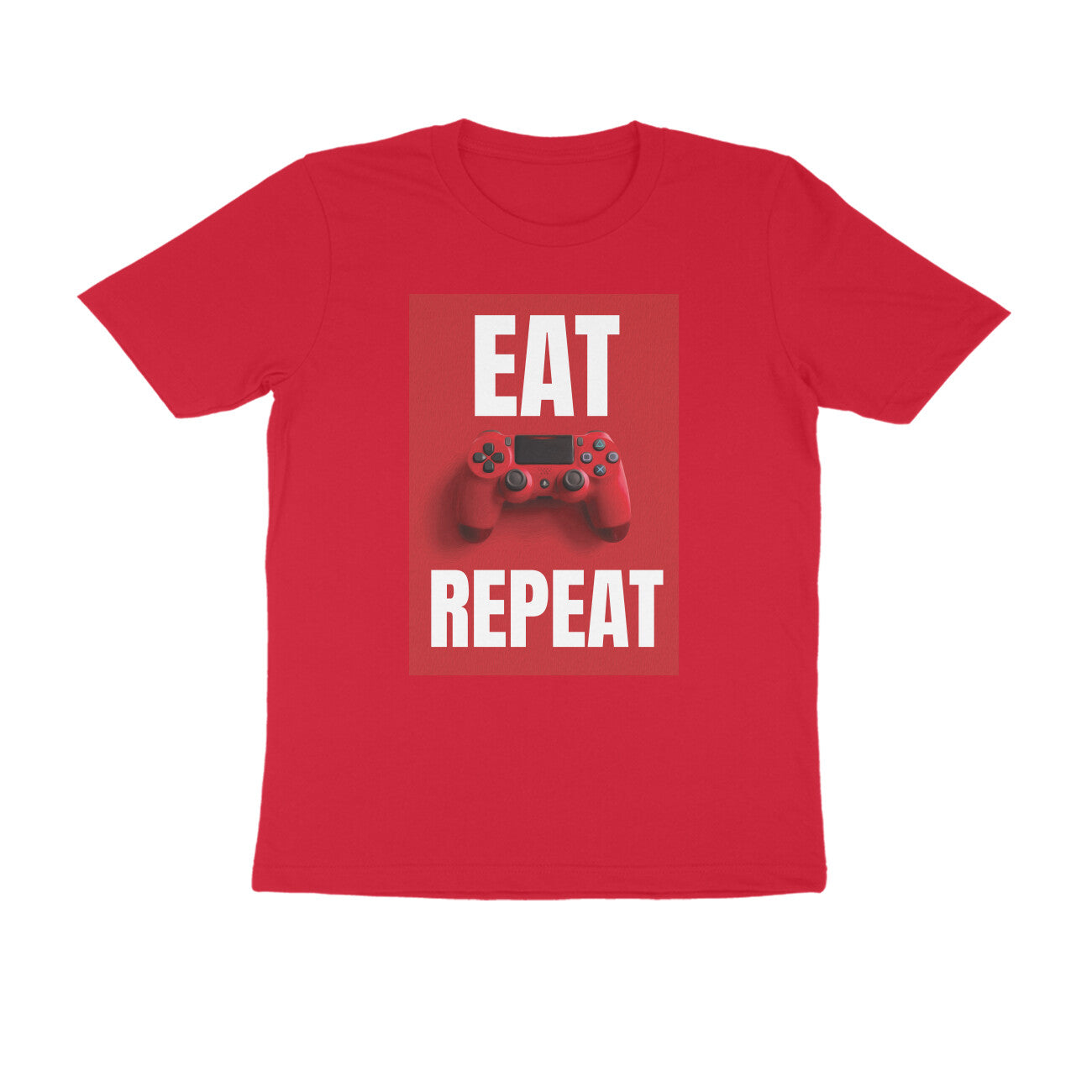 Half Sleeve Round Neck T-Shirt β Eat Game Repeat puraidoprints