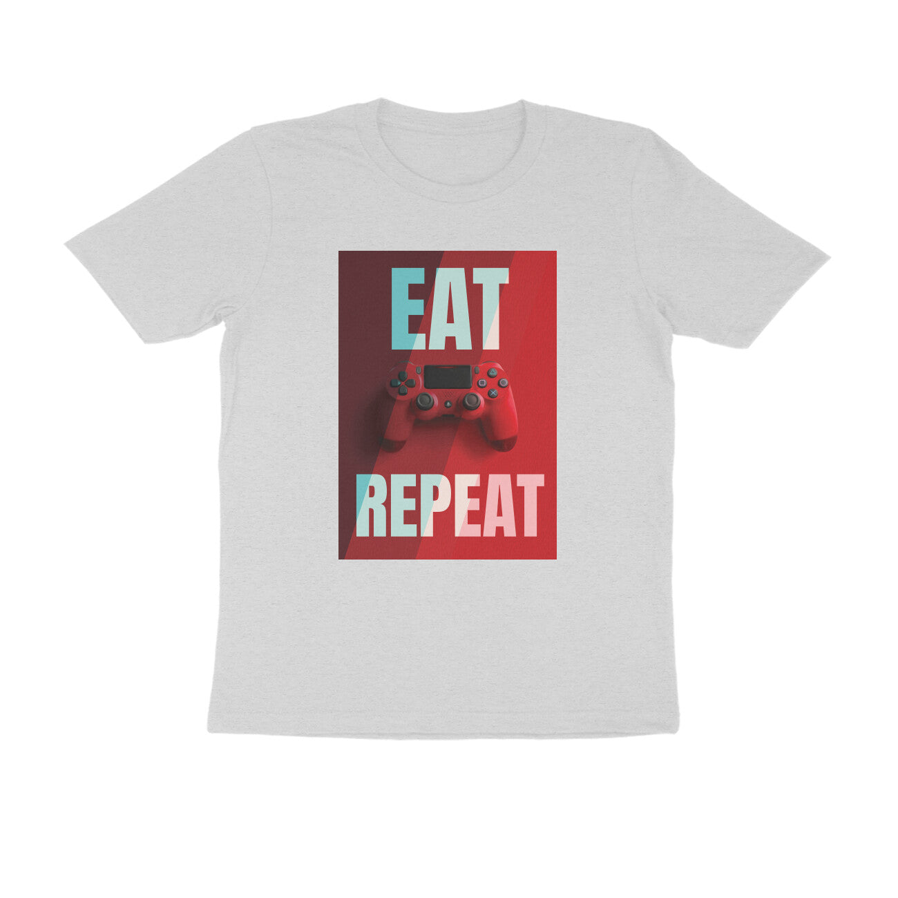 Half Sleeve Round Neck T-Shirt β Eat Game Repeat puraidoprints