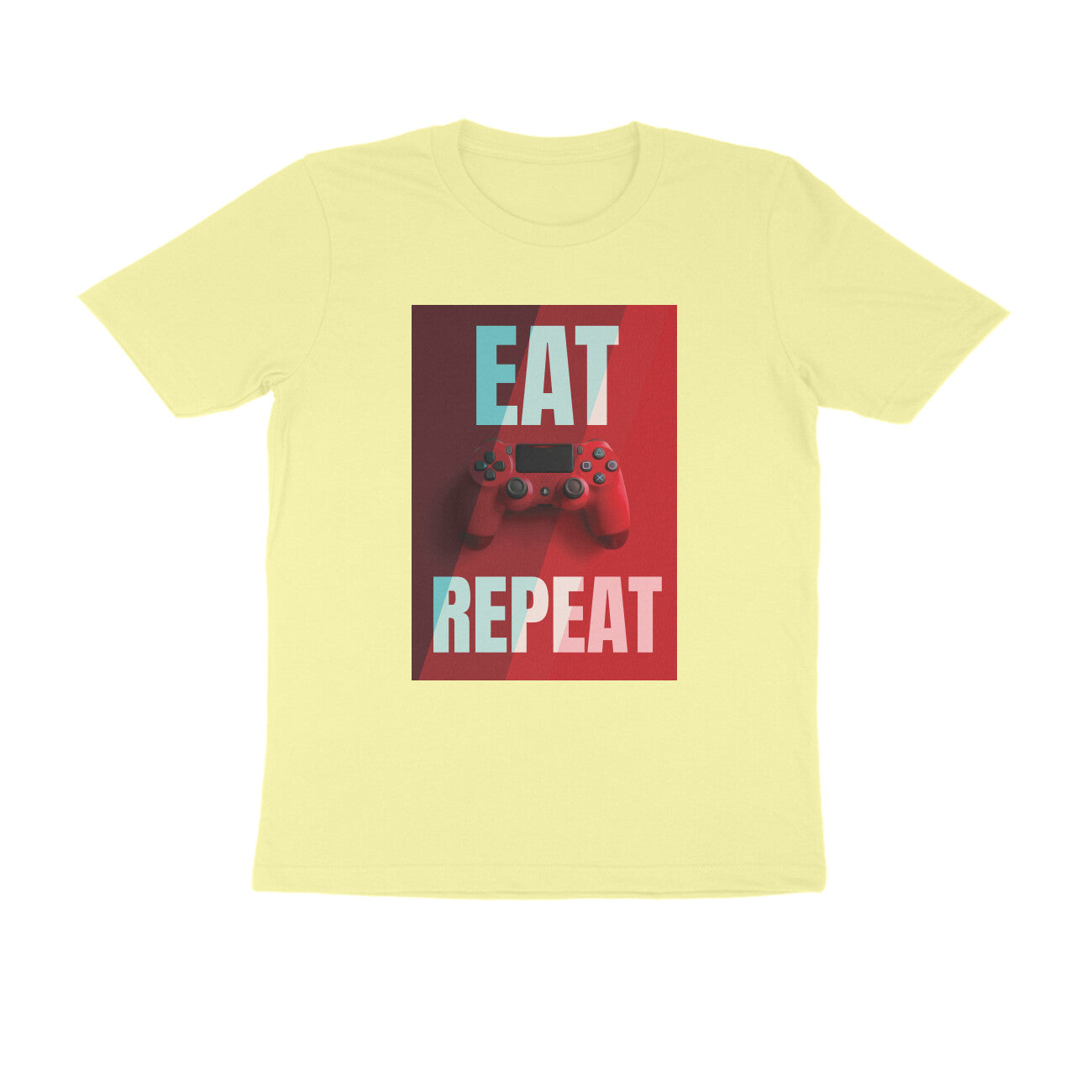 Half Sleeve Round Neck T-Shirt β Eat Game Repeat puraidoprints