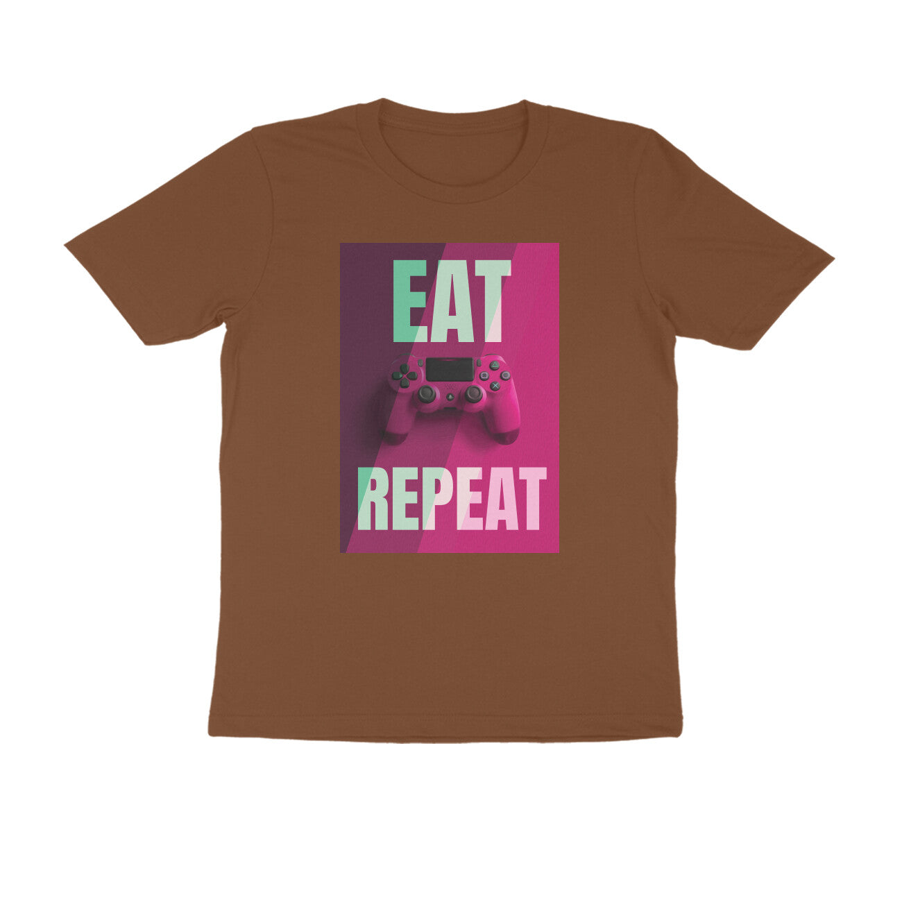 Half Sleeve Round Neck T-Shirt β Eat Game Repeat puraidoprints