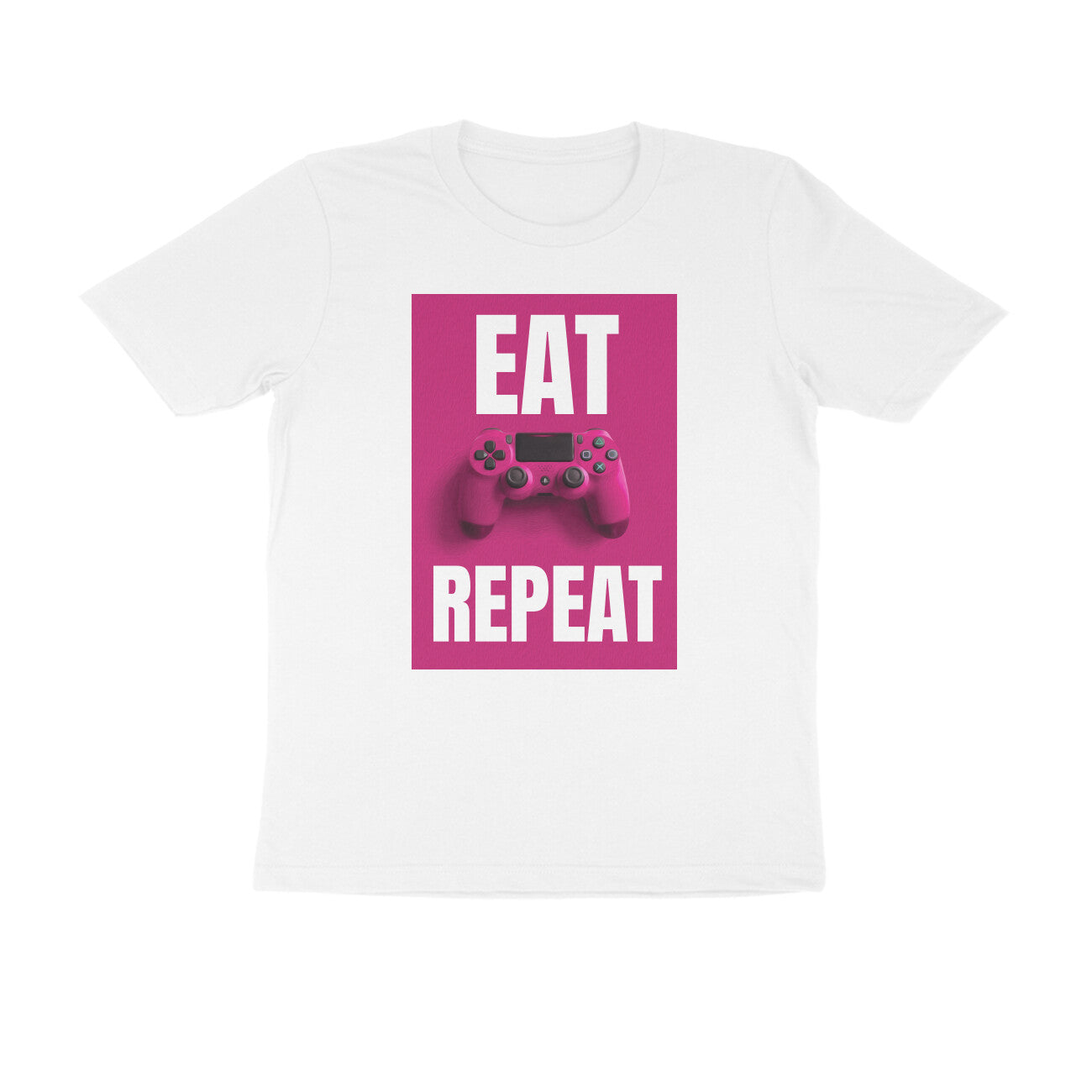 Half Sleeve Round Neck T-Shirt β Eat Game Repeat puraidoprints