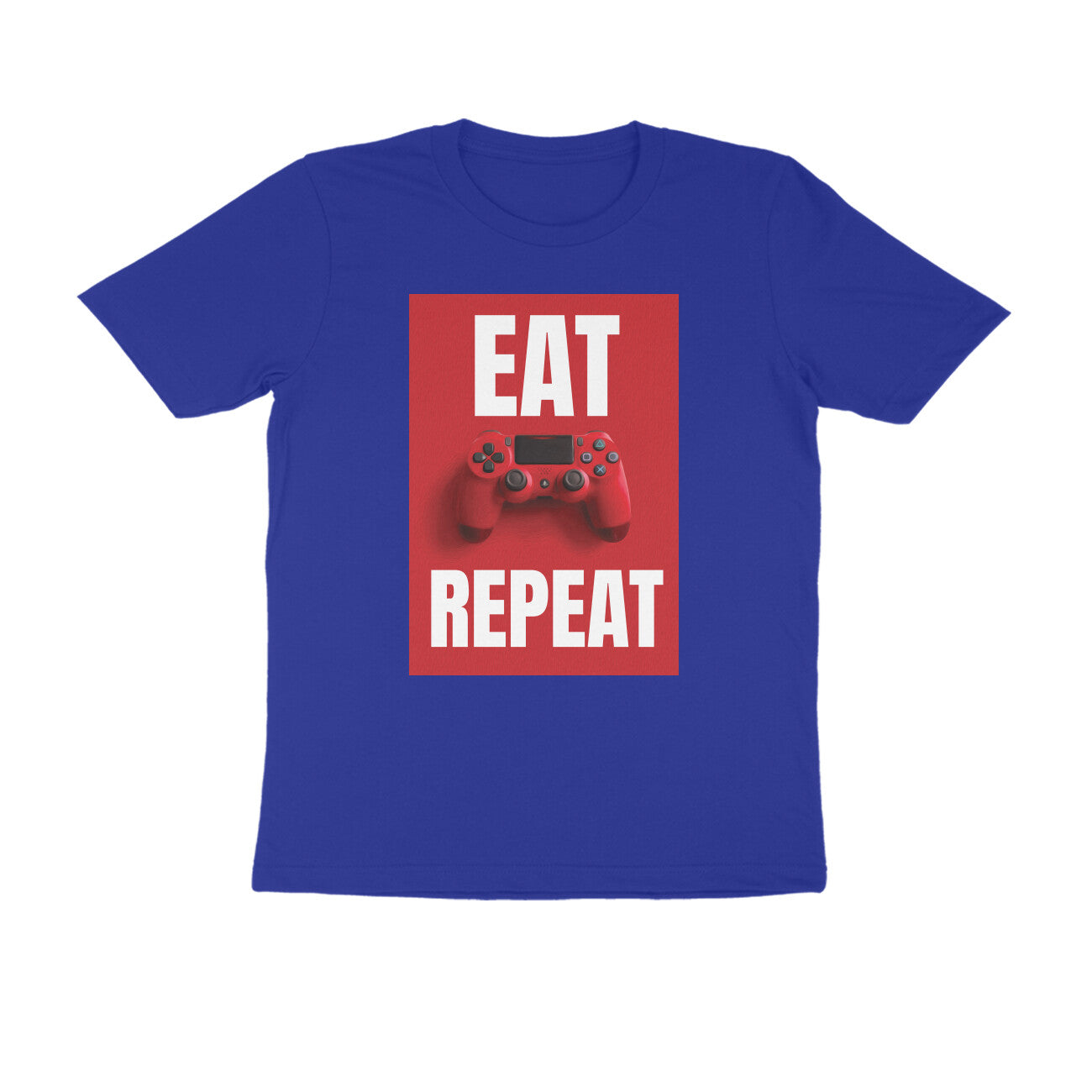 Half Sleeve Round Neck T-Shirt β Eat Game Repeat puraidoprints